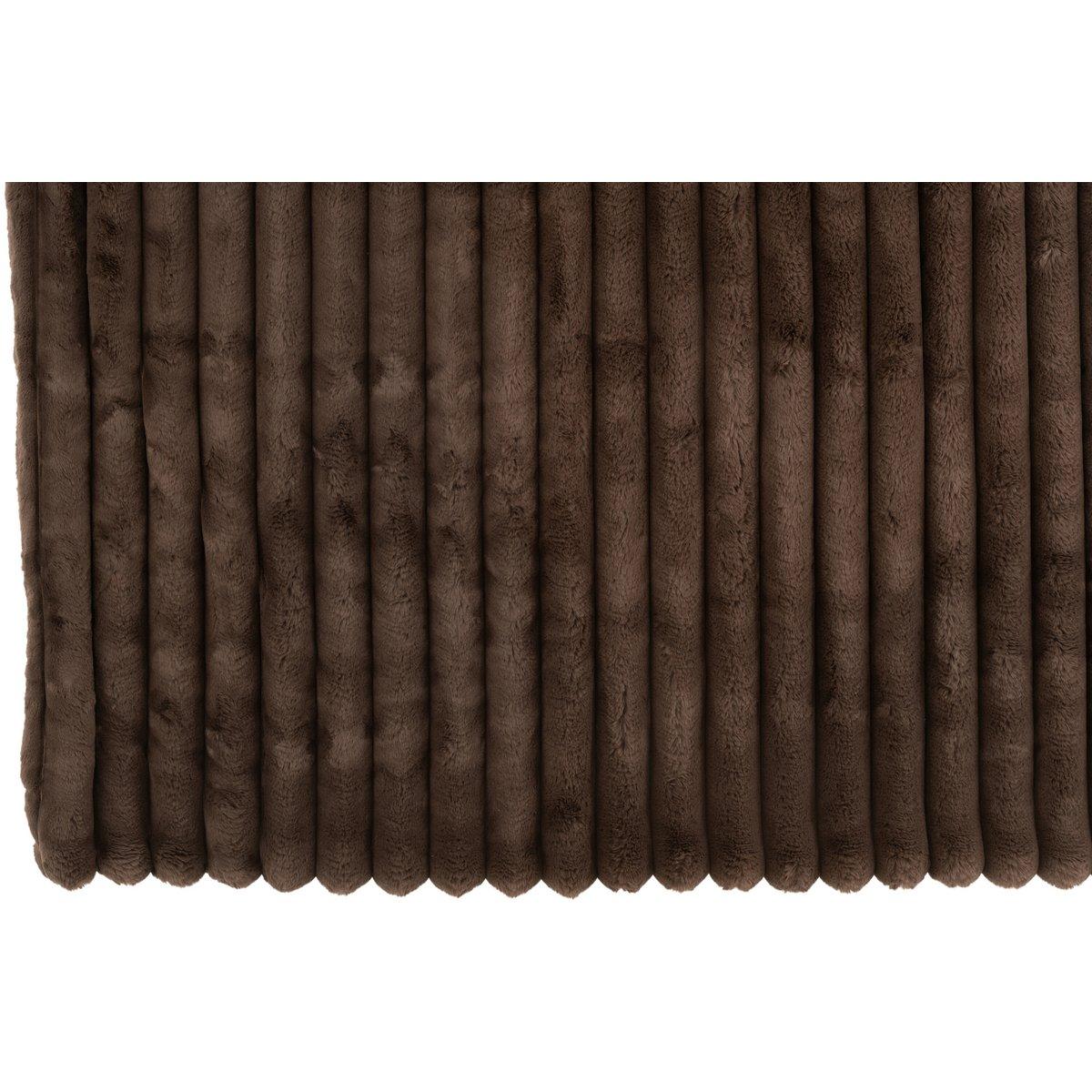 J-Line Plaid Large Cord Polyester Schokolade