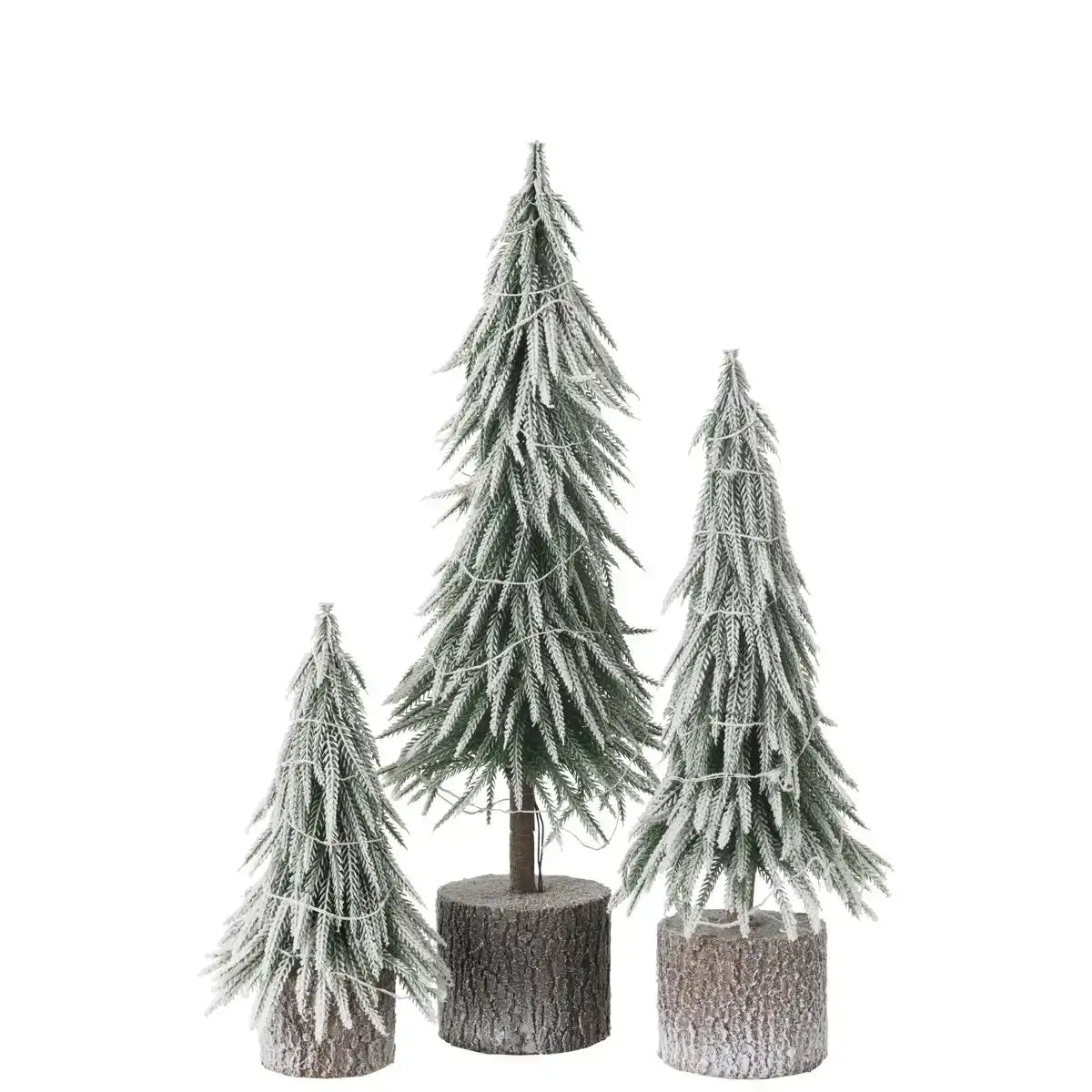 J-Line Weihnachtsbaum A+Led Kunststoff Schneegrün Groß