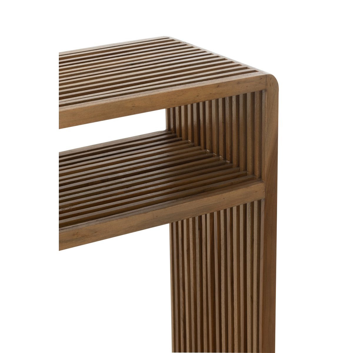 J-Line-Set von 2 Konsole mit Regal Recycling Teaks Naturel