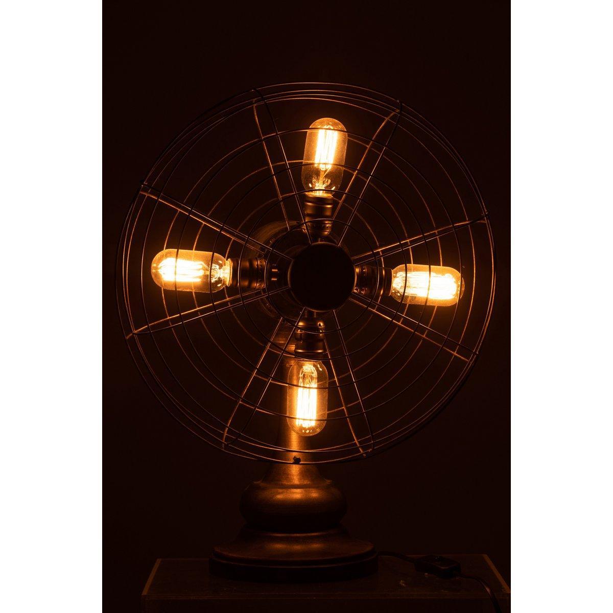 J-Line Lampe Fan - Metall - Braun