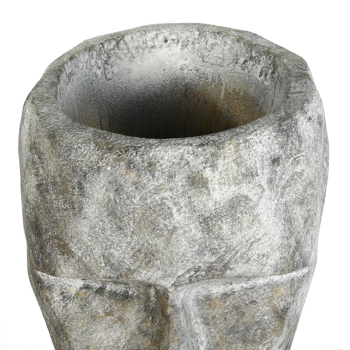 Magnesia Pflanzgefäß "Head" graubetonoptik H.45cm