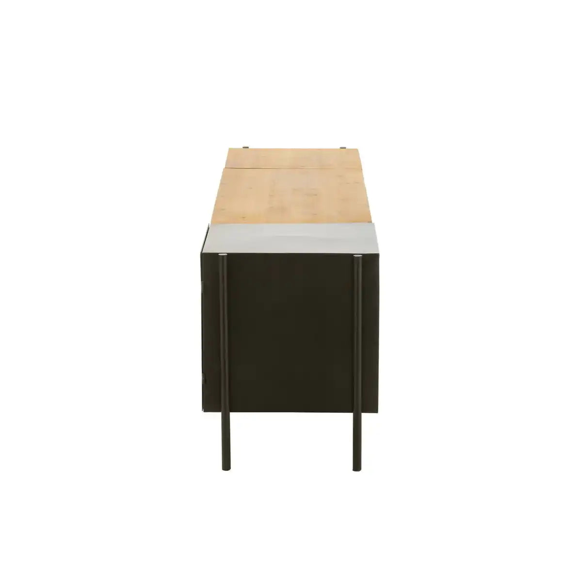 J-Line TV-Schrank Tina – Holz/Eisen – Schwarz/Natur