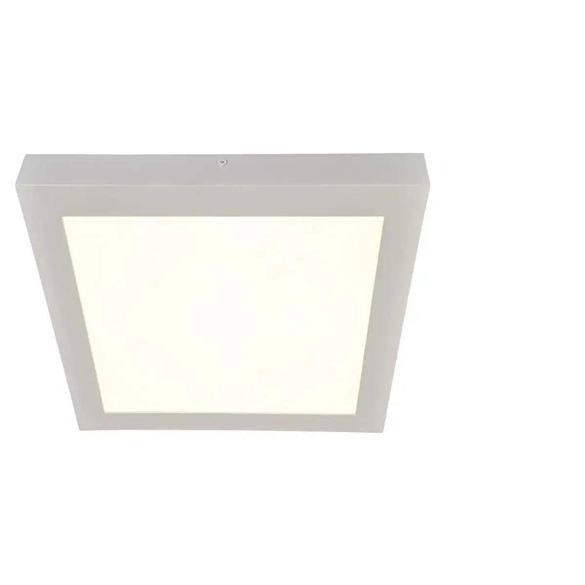 LED Aufbaupanel 22 x 22 cm aus Metall und Kunststoff in weiß/hellgrau, mit fest verbauten LEDs
