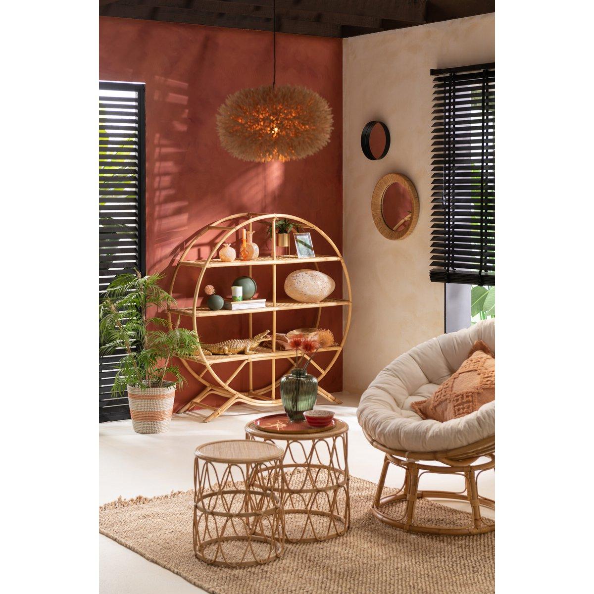 J-Line Rack 3 Regale Rattan Natur
