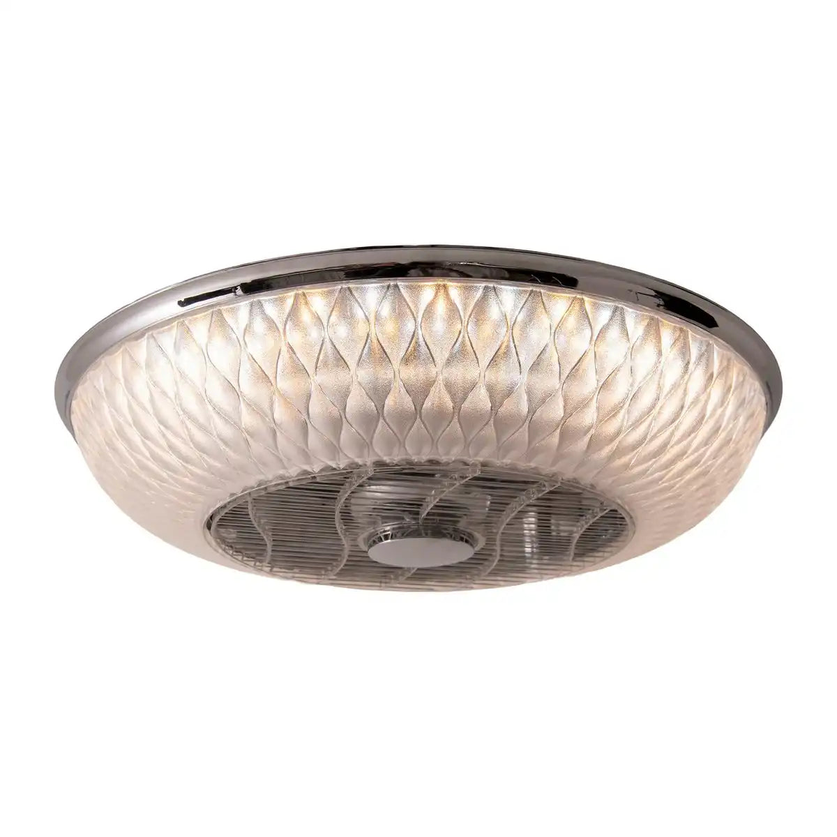 LED Deckenleuchte "VIENTO" mit Ventilator, aus Metall und Kunststoff, mit integrierten LEDs, Beleuchtung für Wohnräume oder Büro
