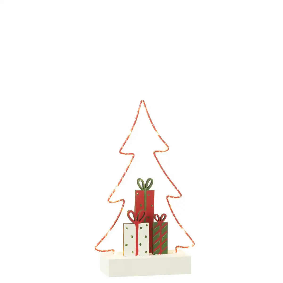 J-Line Weihnachtsbaum+Geschenke LED Weiß/Rot/Grün Klein