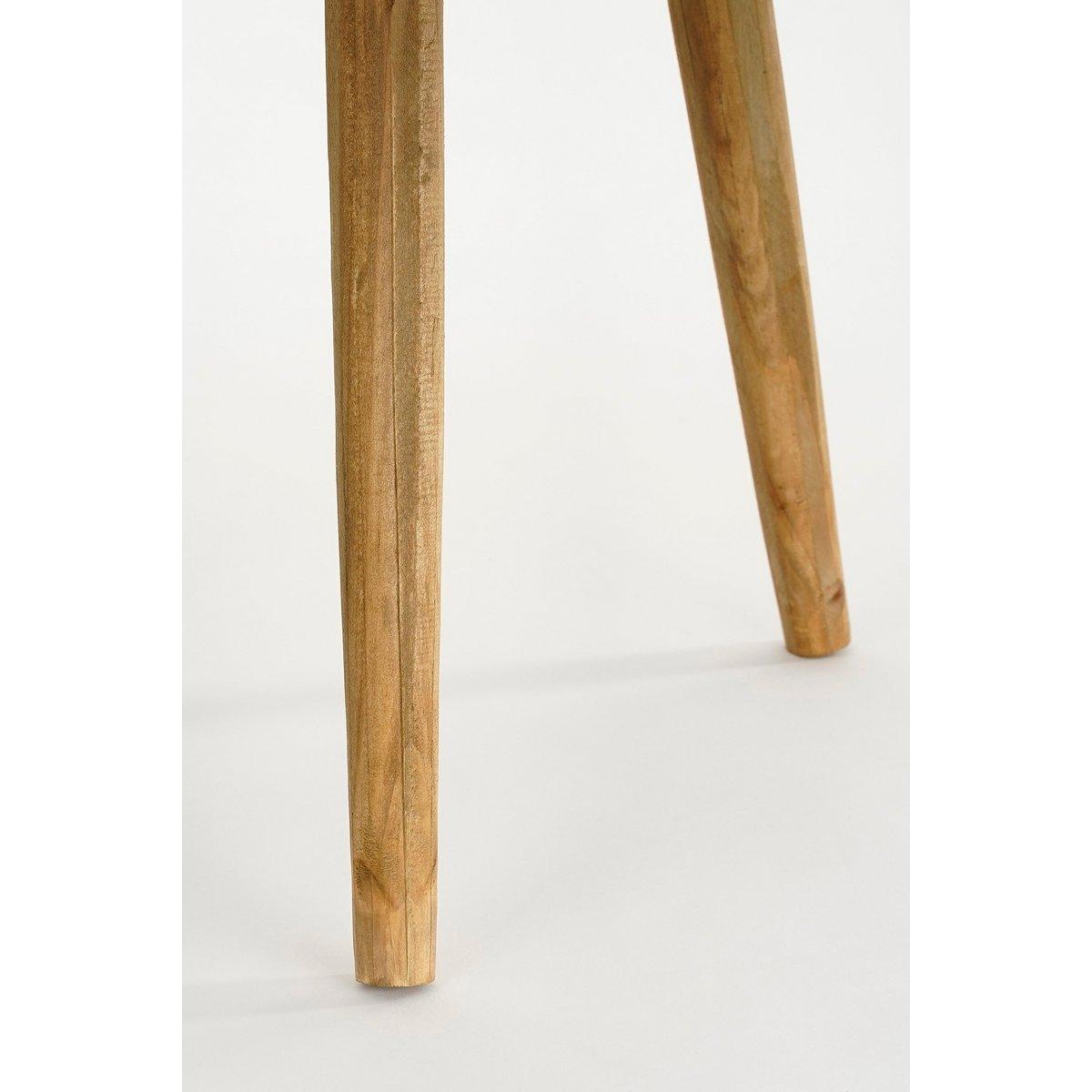 Bold Beistelltisch – H36 x Ø33 cm – Recyceltes Holz – Braun