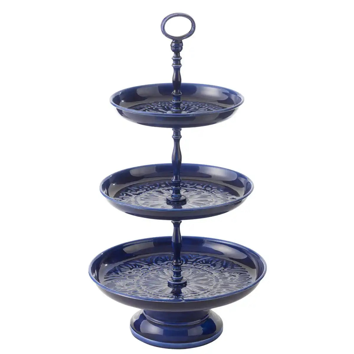 J-Line Plateau 3Niv Pag Metal Blau