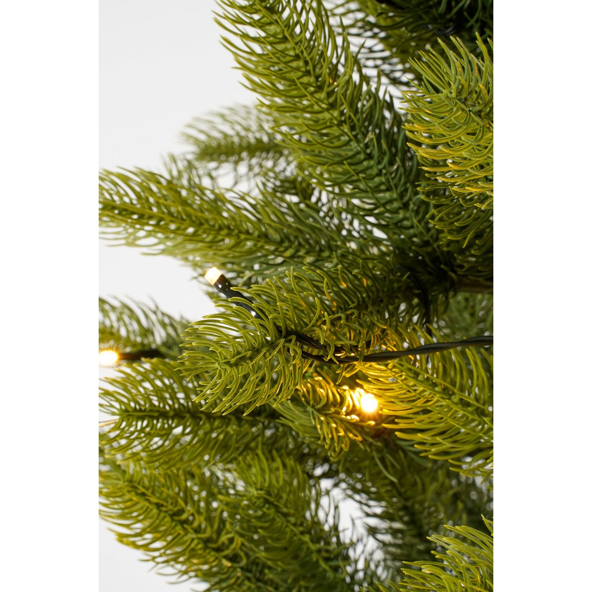 Künstlicher Weihnachtsbaum im Topf mit LED-Beleuchtung – H90 x Ø55 cm – Grün