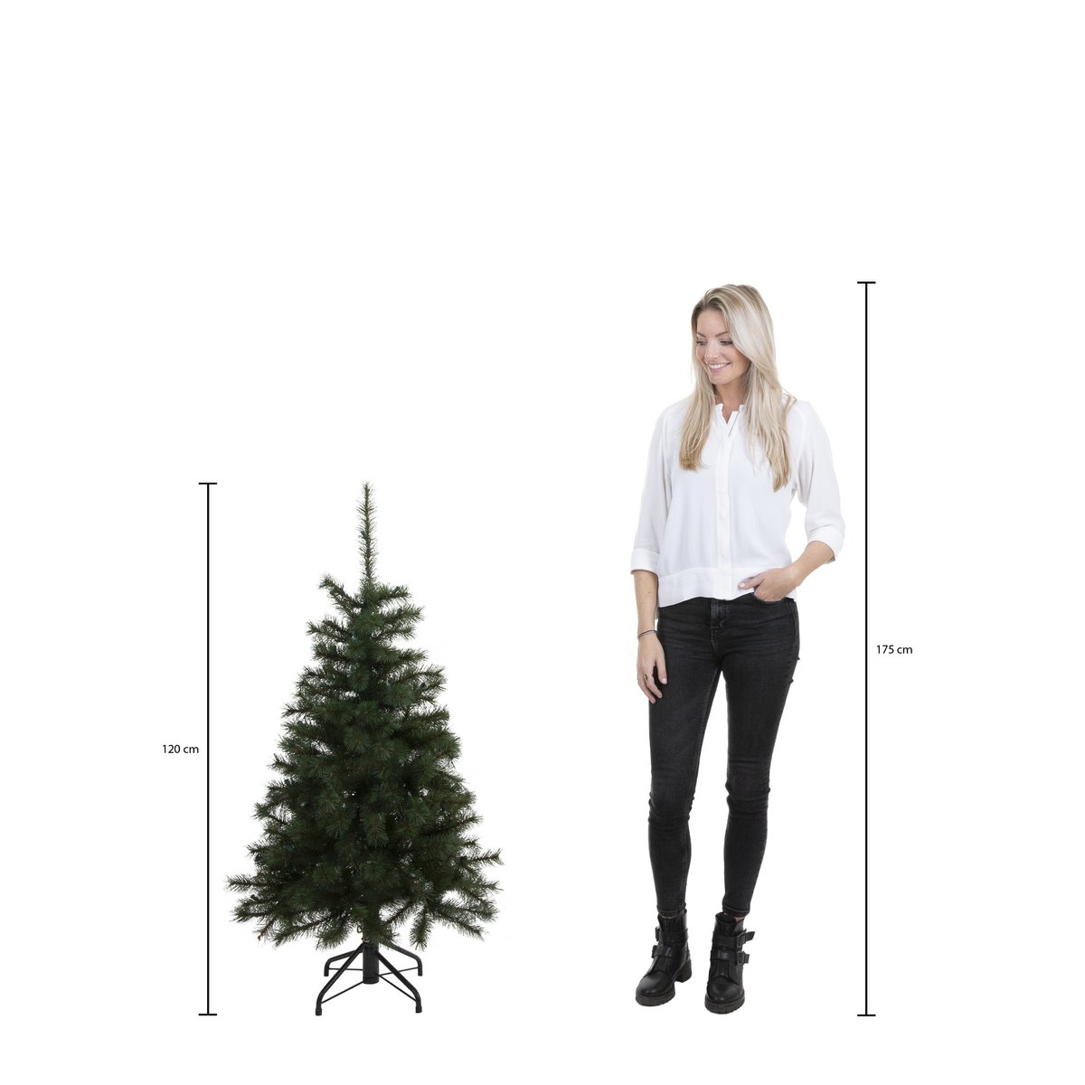 Toskanischer künstlicher Weihnachtsbaum - H120 x Ø81 cm - Grün