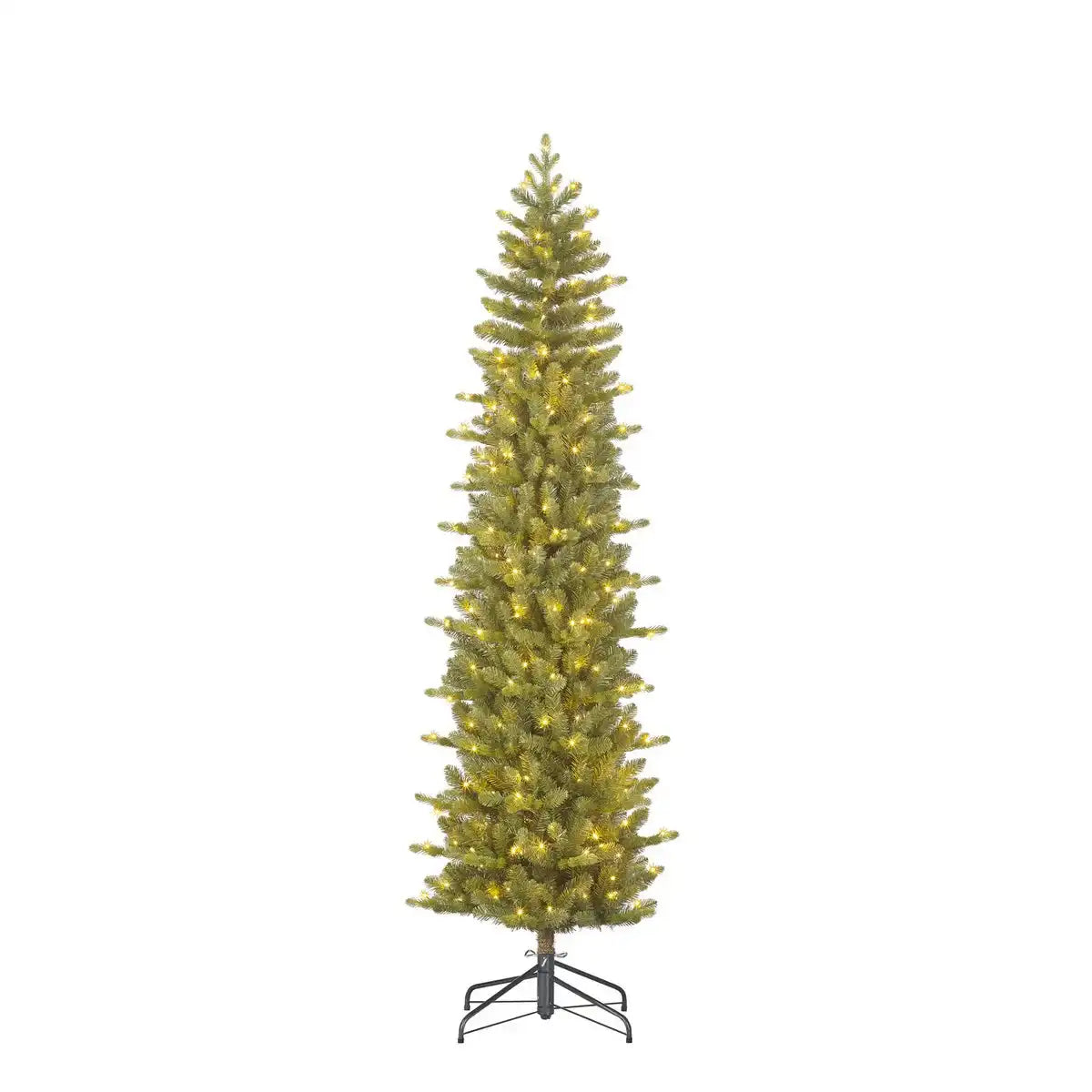 Künstlicher Weihnachtsbaum mit LED-Beleuchtung – H215 x Ø66 cm – Grün