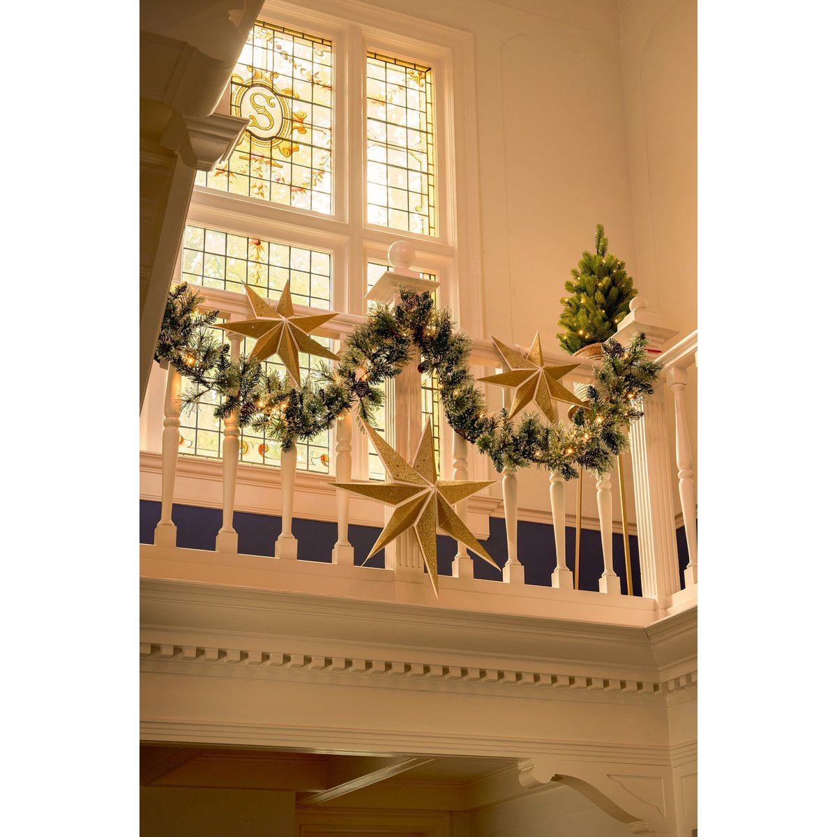 Girlande mit LED-Beleuchtung – L180 cm – Grün gefrostet