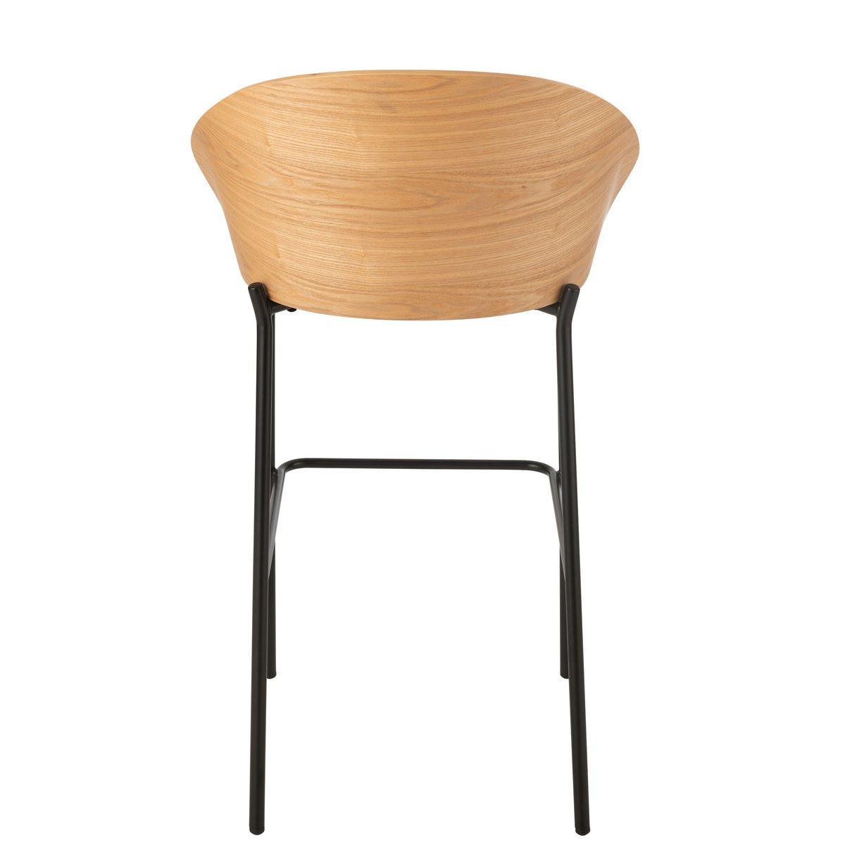 J-Line Barhocker Lone Sperrholz/Metall Natur/Beige