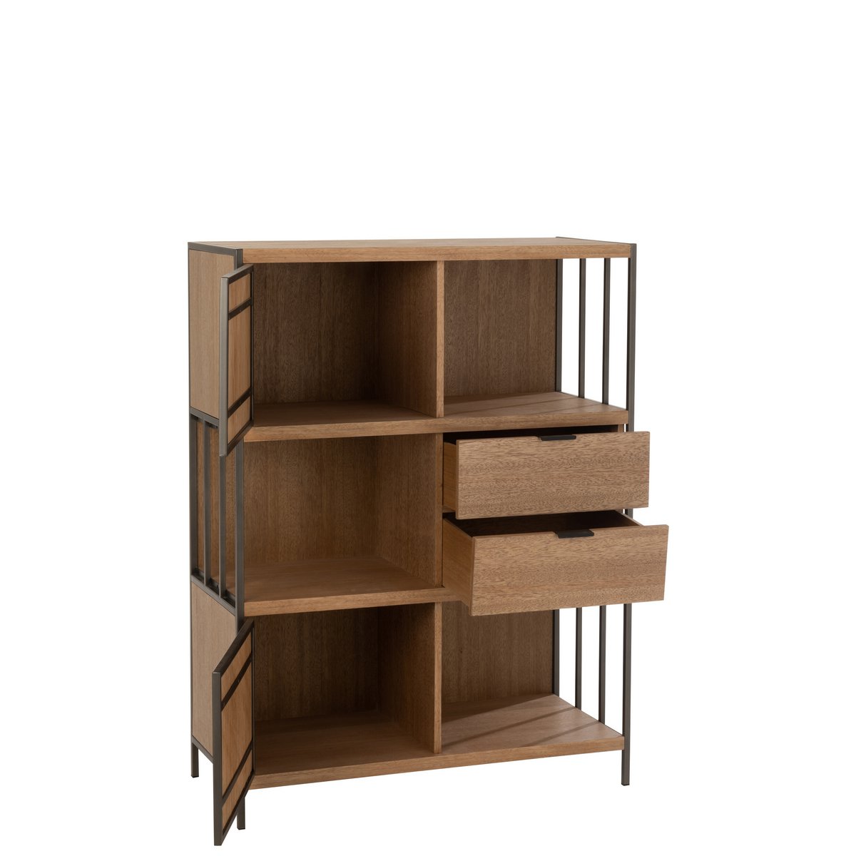 J-Line Compartments Schrank – Holz/Metall – Natur