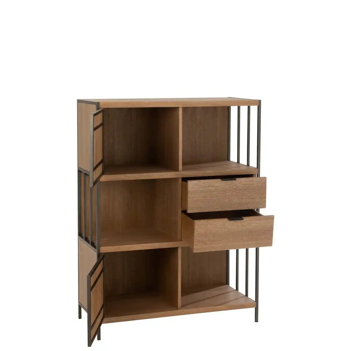 J-Line Compartments Schrank – Holz/Metall – Natur