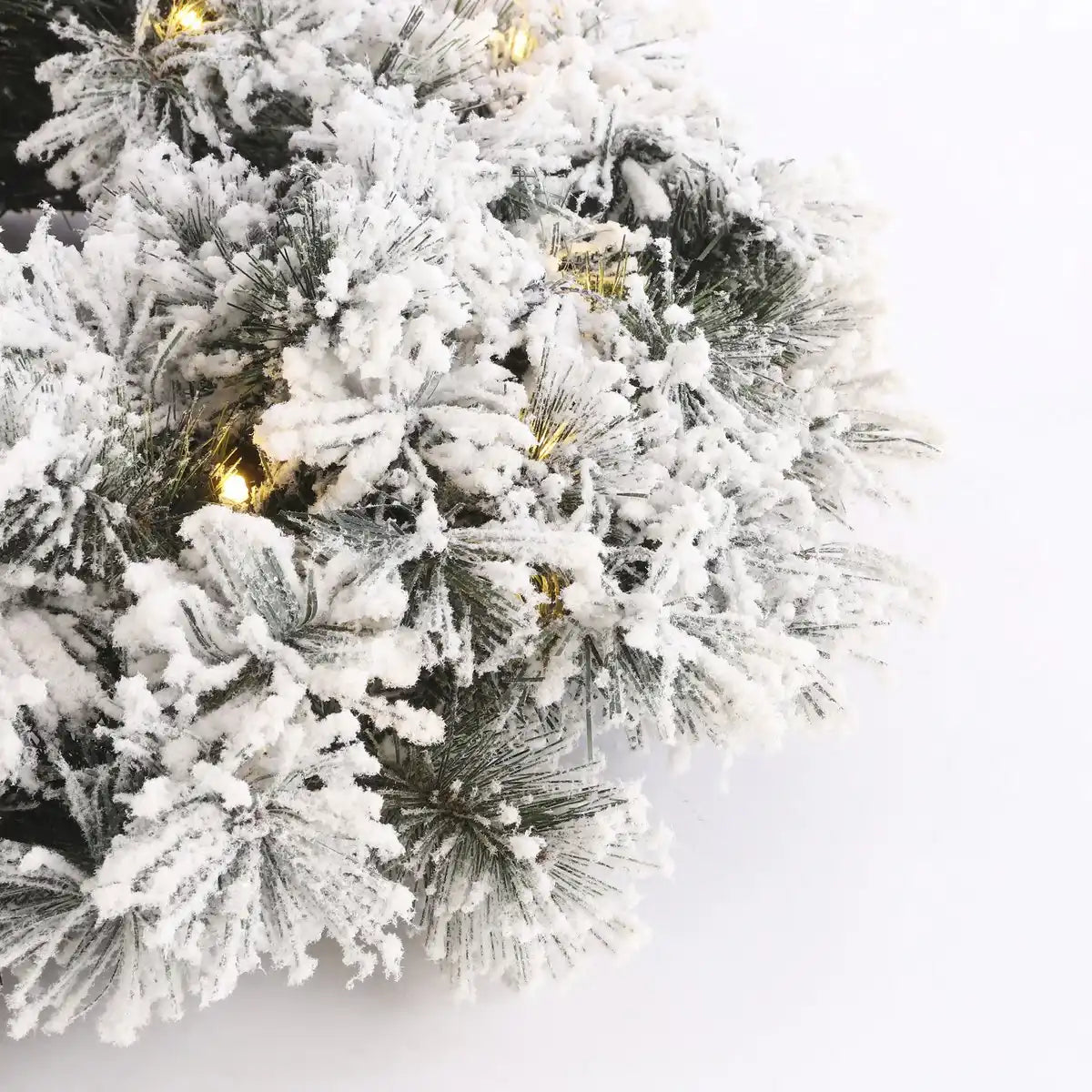 Weihnachtskranz mit LED-Beleuchtung – Ø60 cm – Frosted Green