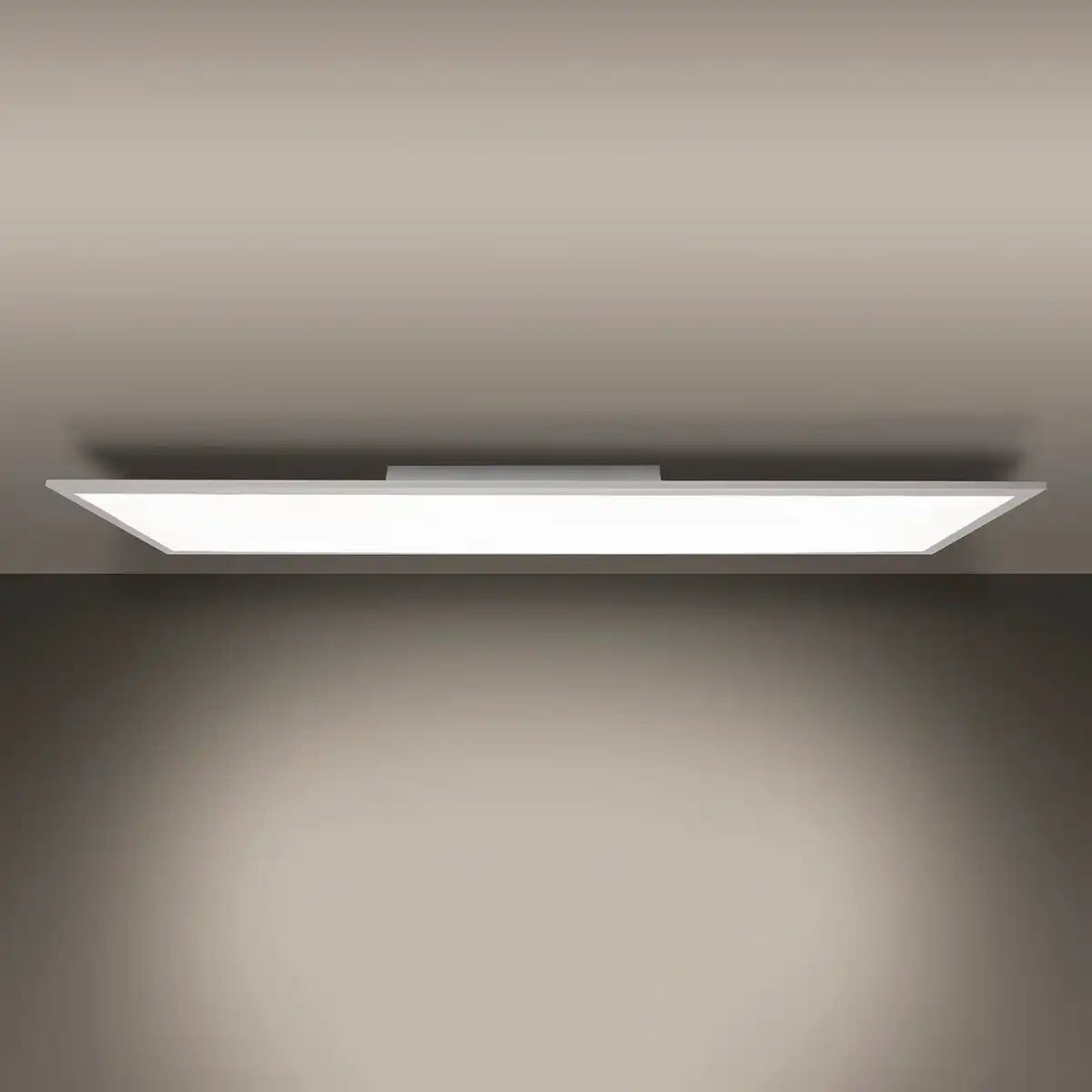 LED Panel-Deckenleuchte "NICO", funktionelle Deckenleuchte aus Metall und Kunststoff in weiß, mit festverbauten LED und vielen Funktionen, ideal für Büro, Praxis oder Werkstatt, ca. 119,5 cm lang
