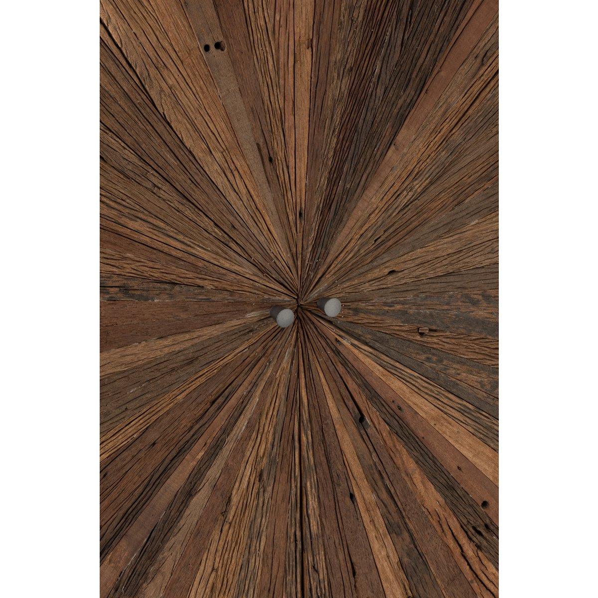 J-Line Barschrank Shanil 2 Türen Holz/Eisen Natur/Grau