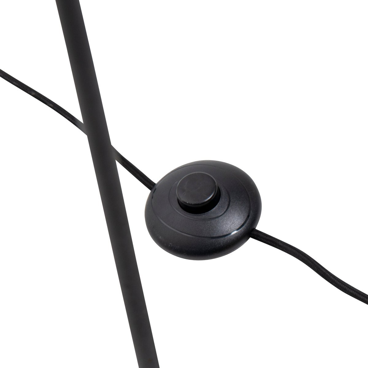 Stehleuchte "STELO" , moderne Stehlampe aus schwarzem Metall und Rauchglas, E27-Fassung, 128,5 cm hoch, für Esszimmer, Wohnzimmer, Diele oder Büro,