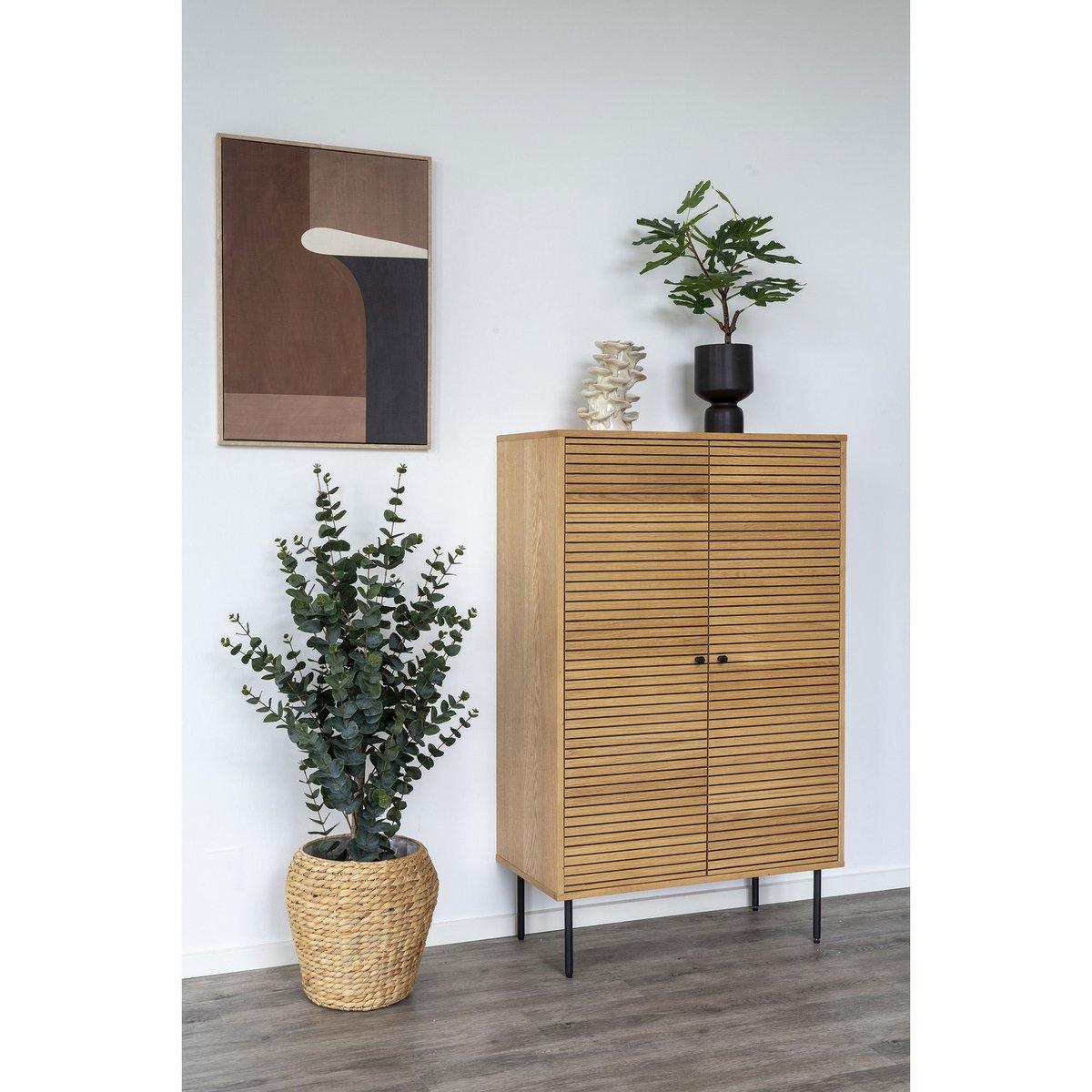 Eukalyptusbaum – Grün, PE-Kunststoff, Polyester, Draht, Zement, 120 cm