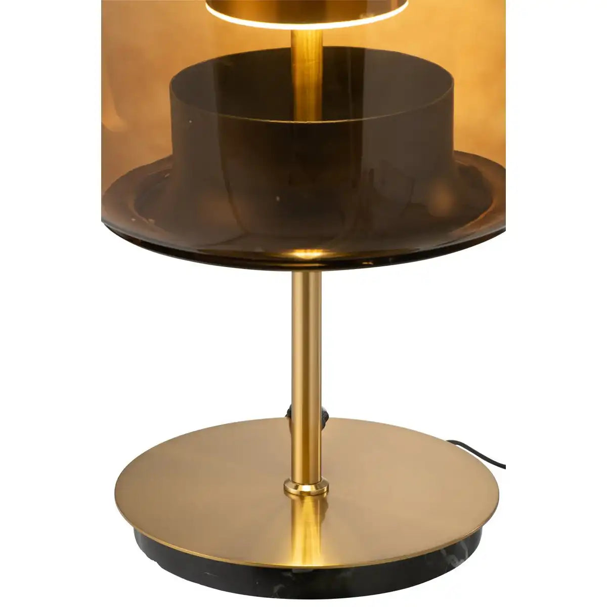 J -Line Tischlampe - Glas - Braun - LED -Leuchten