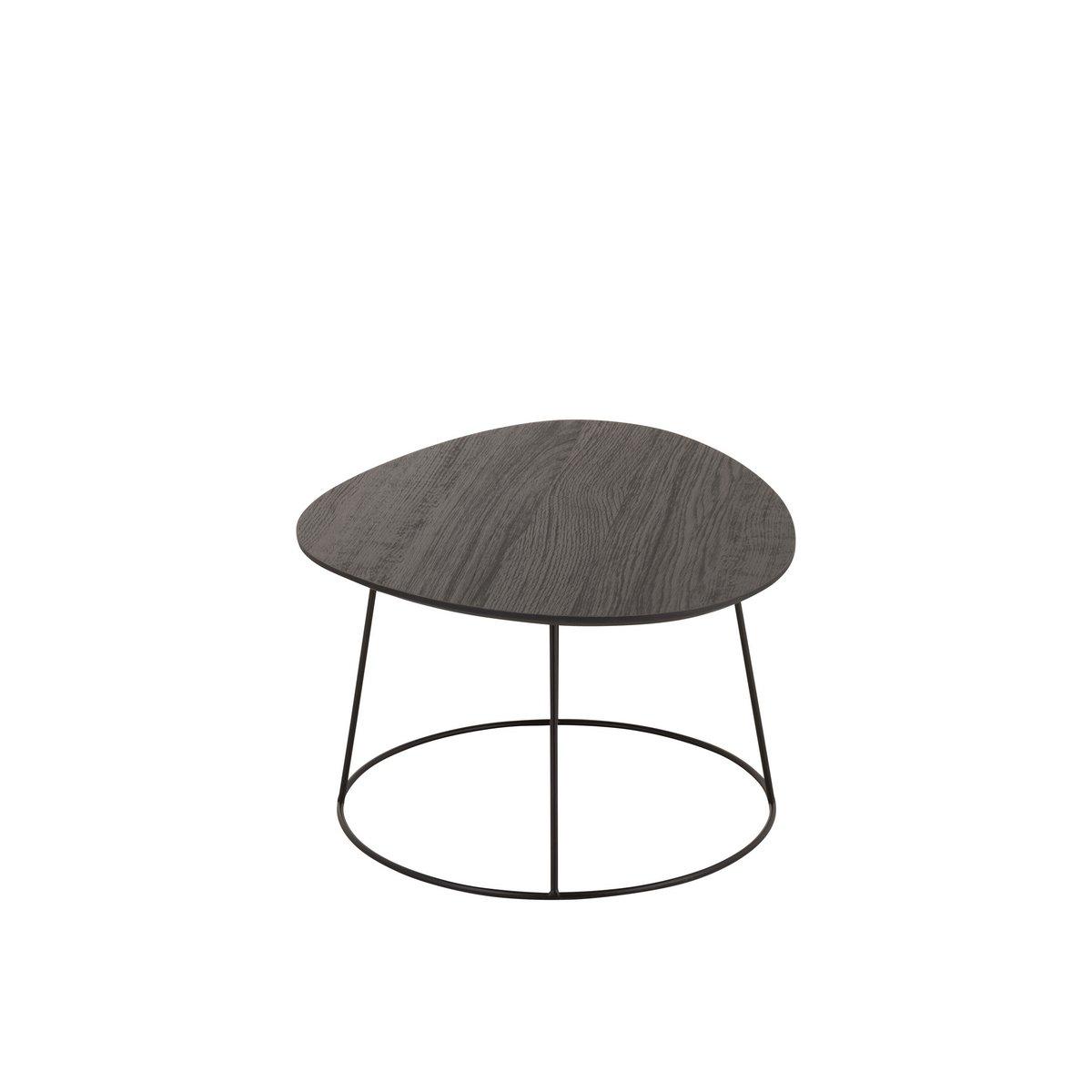 J-Line Beistelltisch Oval Holz/Metall Dunkelbraun L