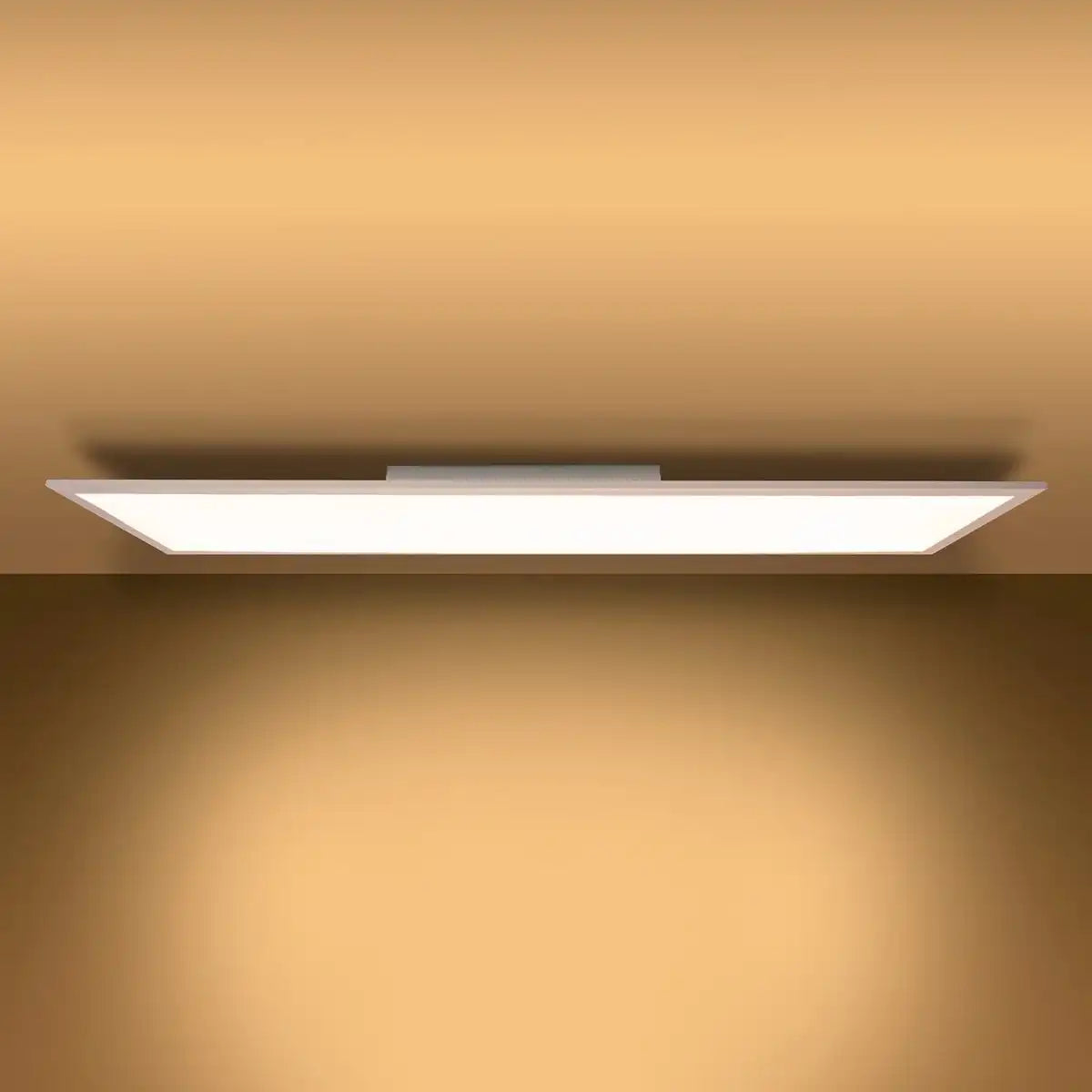 LED Panel-Deckenleuchte "NICO", funktionelle Deckenleuchte aus Metall und Kunststoff in weiß, mit festverbauten LED und vielen Funktionen, ideal für Büro, Praxis oder Werkstatt, ca. 119,5 cm lang
