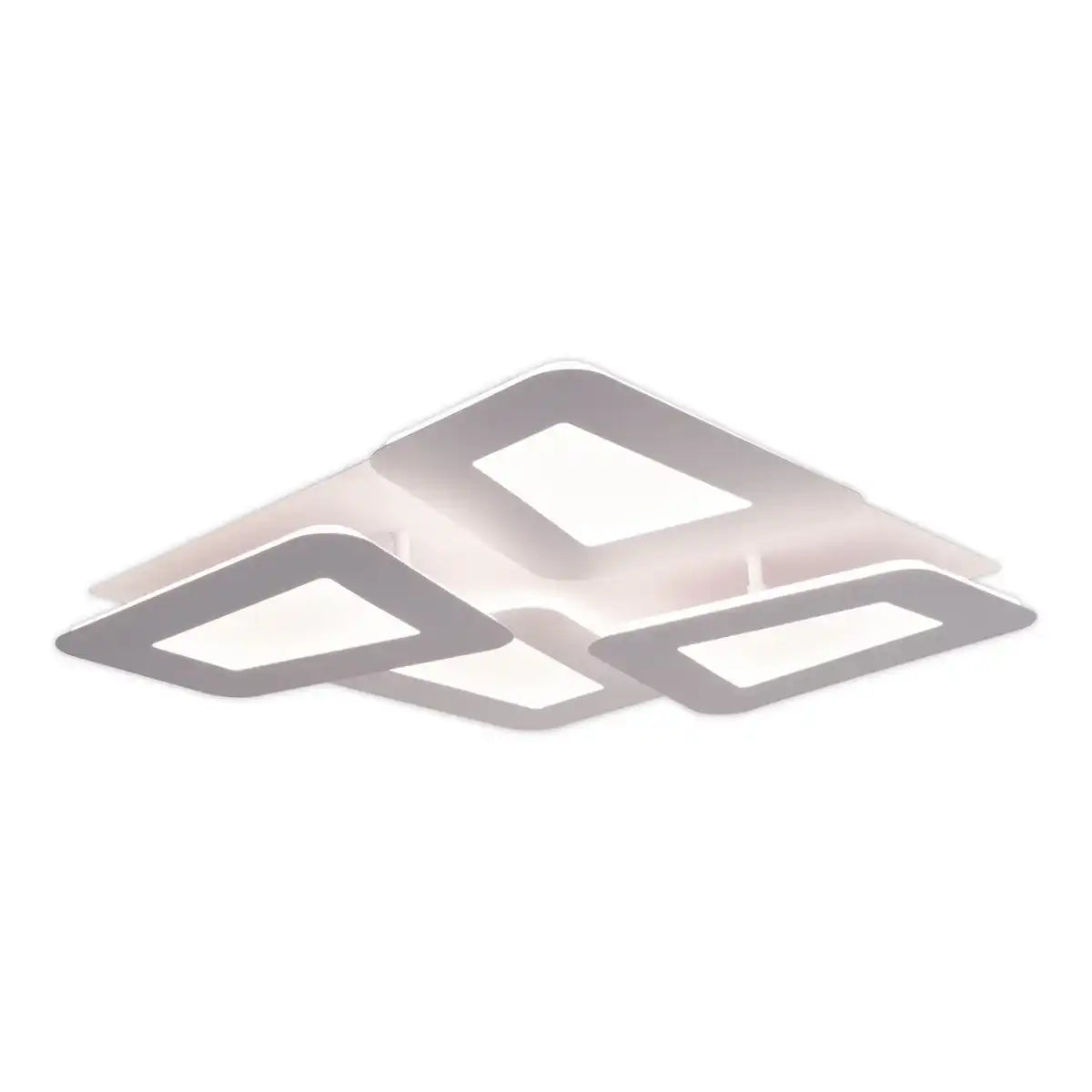 LED Deckenleuchte "SIMEN" 48 x 48 cm, Metall und Kunststoff, weiß, integrierte LEDs, warmweiß