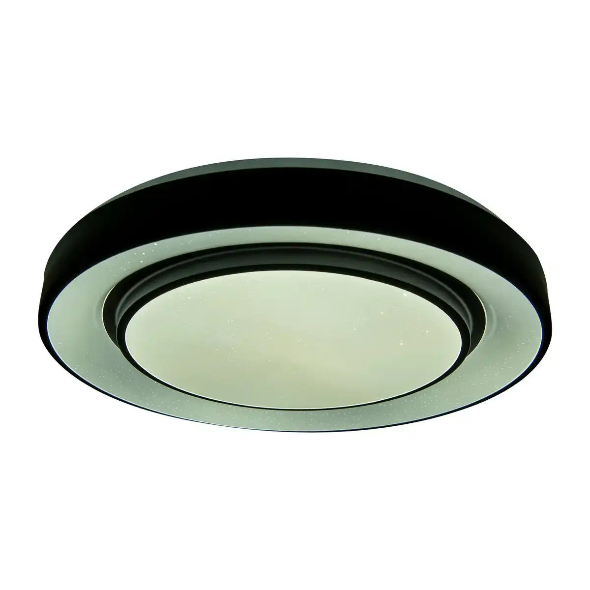 LED Deckenleuchte "MONTEREY" Ø 47,5cm, viele Funktionen, aus Metall und Kunststoff in Schwarz,, mit integrierten LEDs, Beleuchtung für Wohnräume, Flur oder Büro