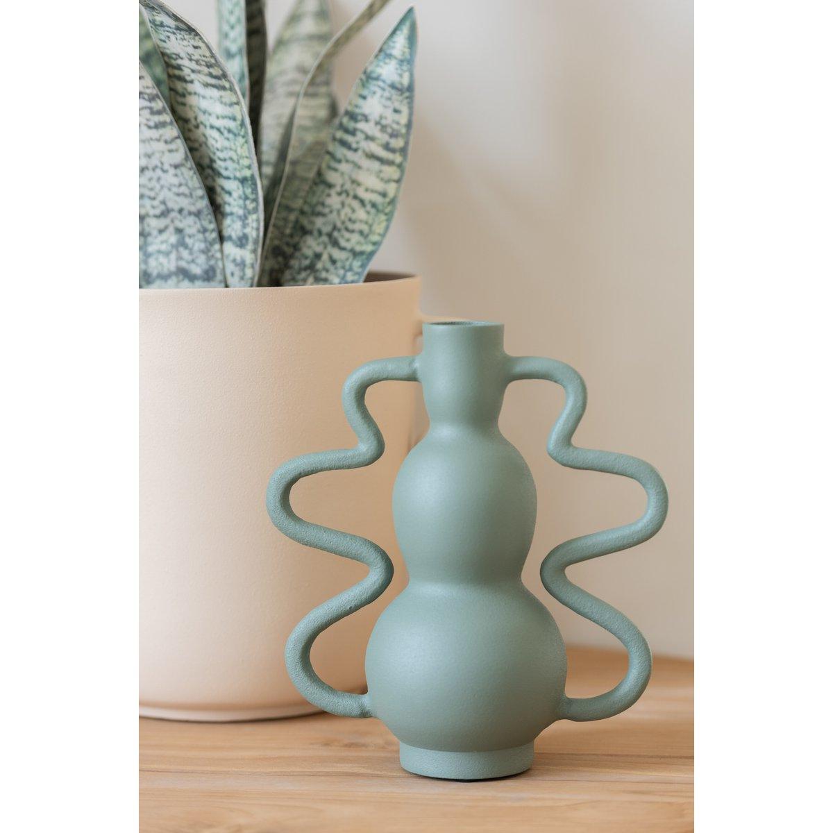 Blumenvase Designer Vase Marie Aluminium Grün