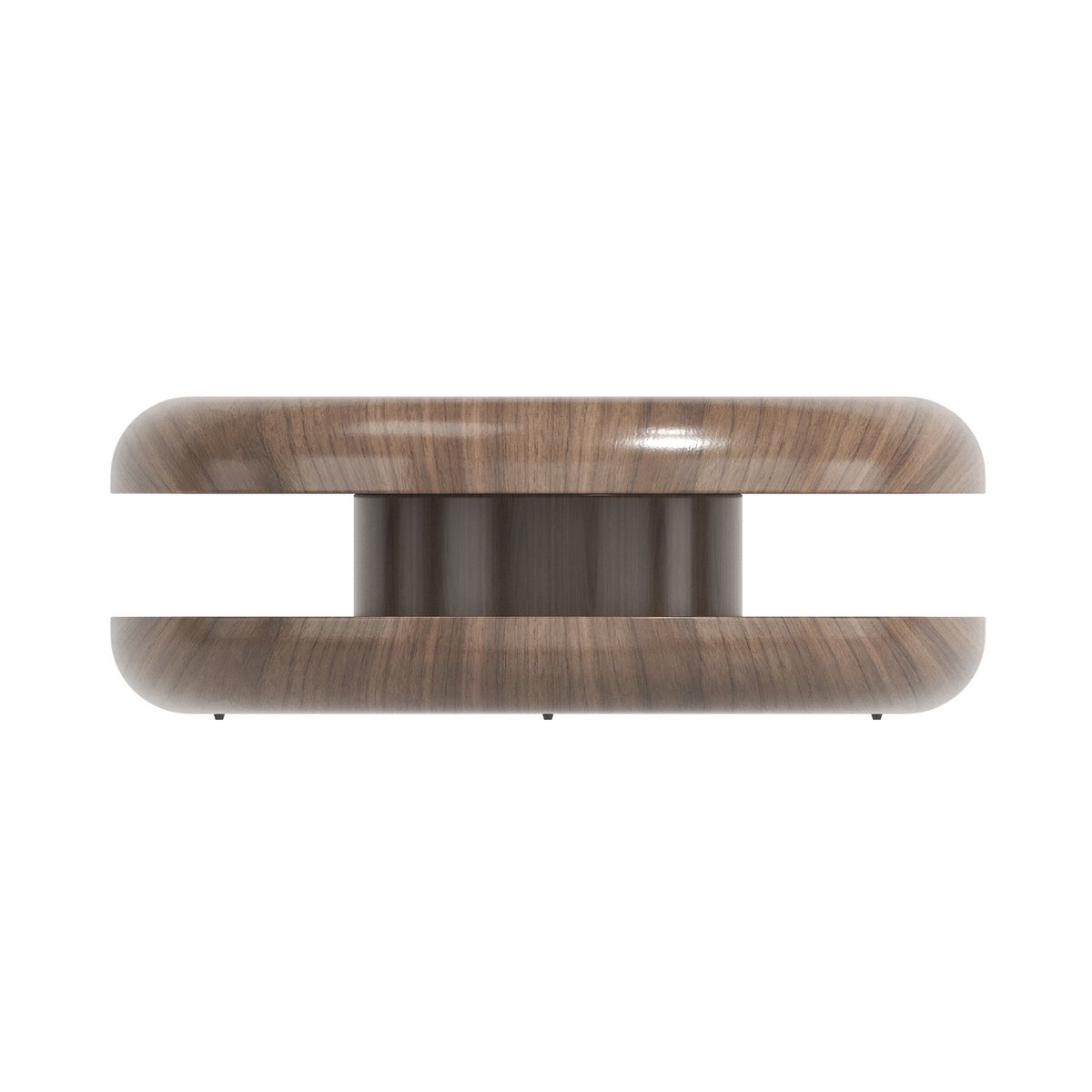 Couchtisch Ø 90 cm drehbar Walnuss