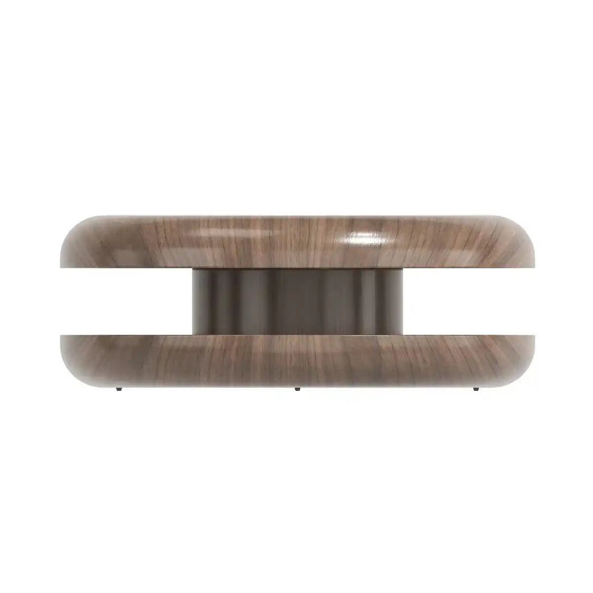 Couchtisch Ø 90 cm drehbar Walnuss