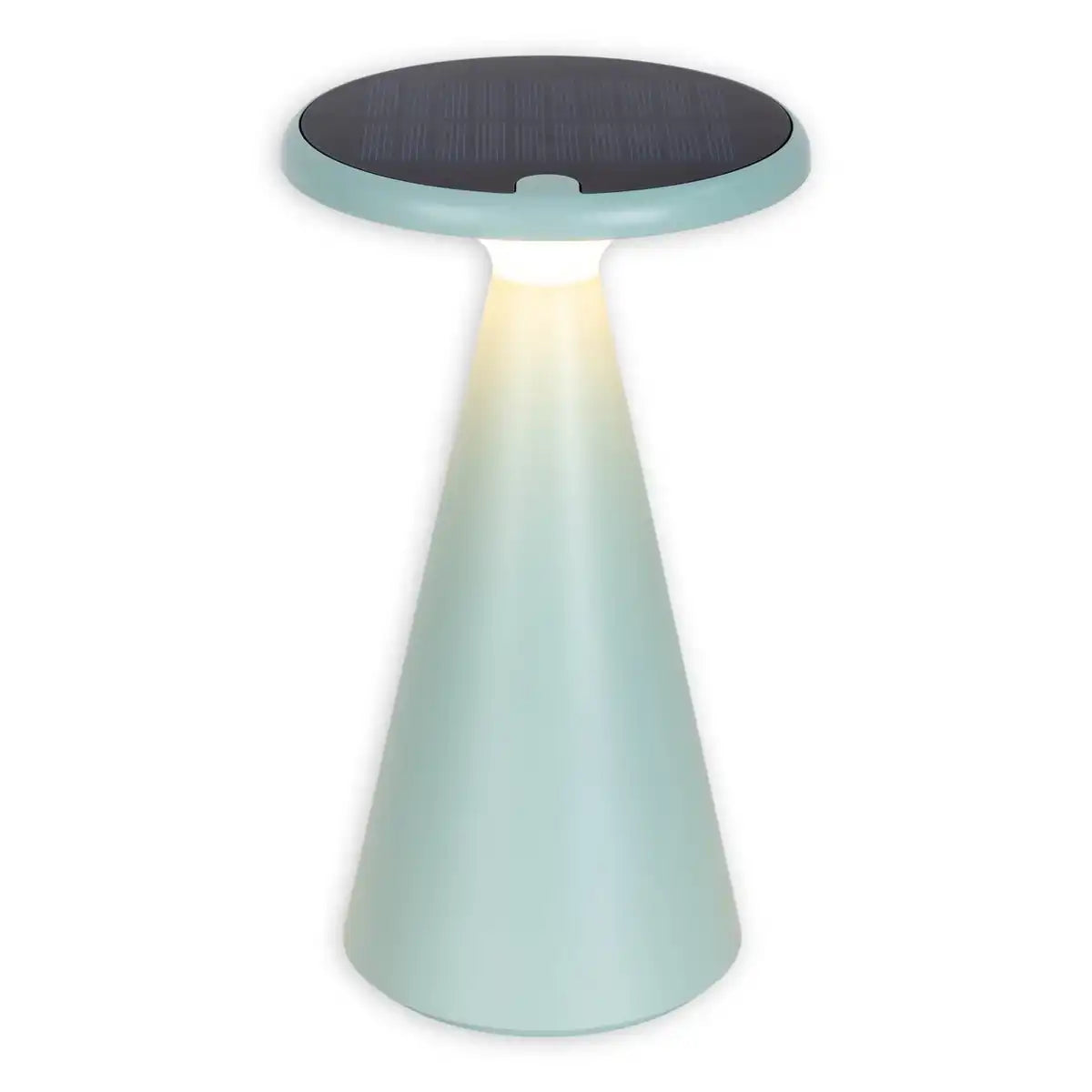 Solar-Akku-Tischleuchte "Palu" für Außen und Innen, aus Kunststoff in Grün , 20 cm hoch