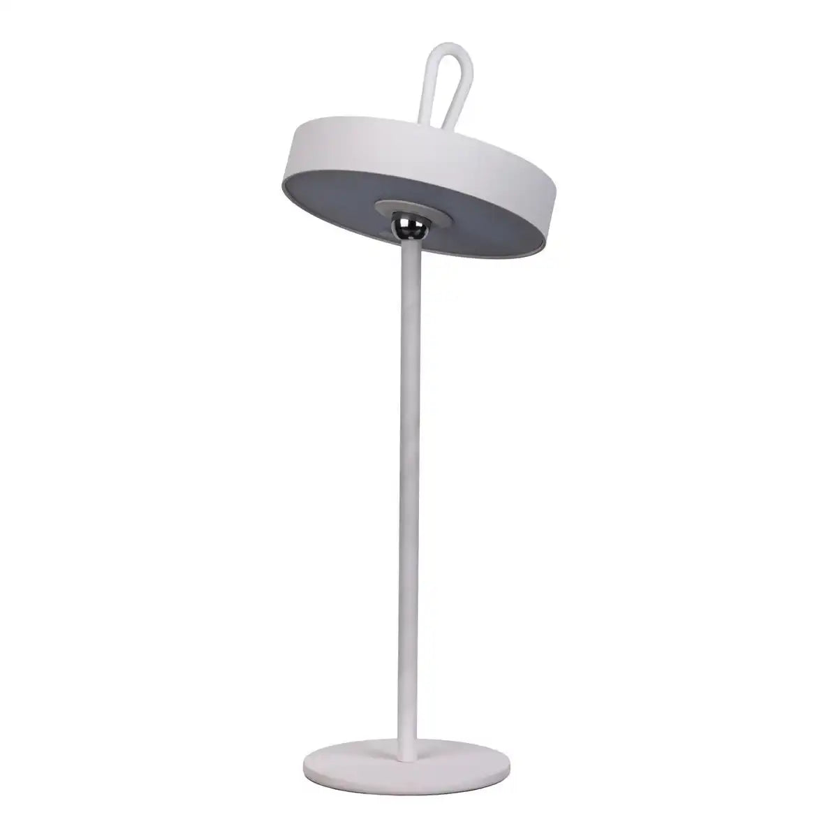 LED-Akku-Tischleuchte magnetisch "ELLA" für Außen und Innen, aus Metall und Kunststoff in Weiß , 35 cm hoch