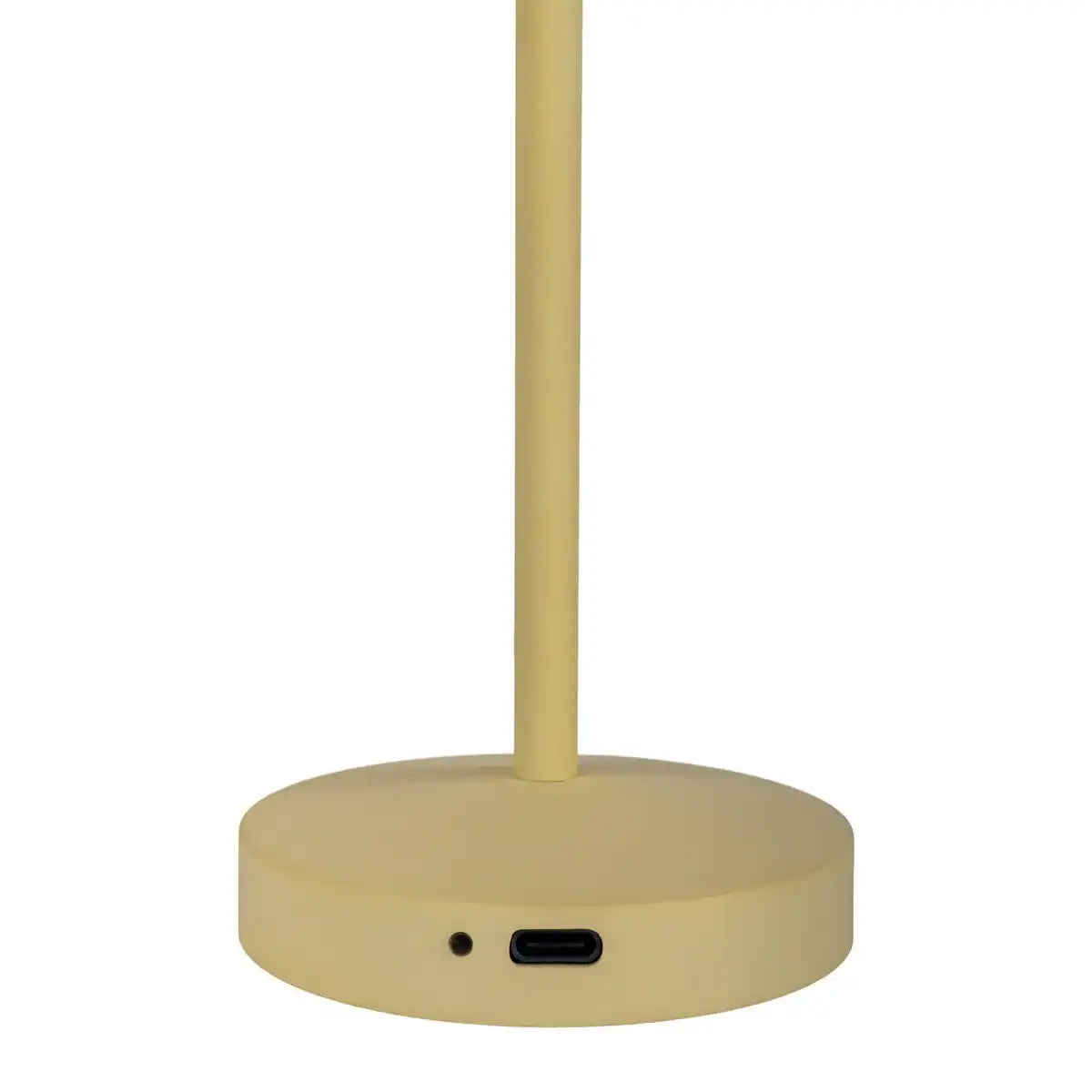 2-er Set LED-Akku-Tischleuchte "Gomba" für Außen und Innen, aus Metall und Kunststoff in Gelb , 18,5 cm hoch
