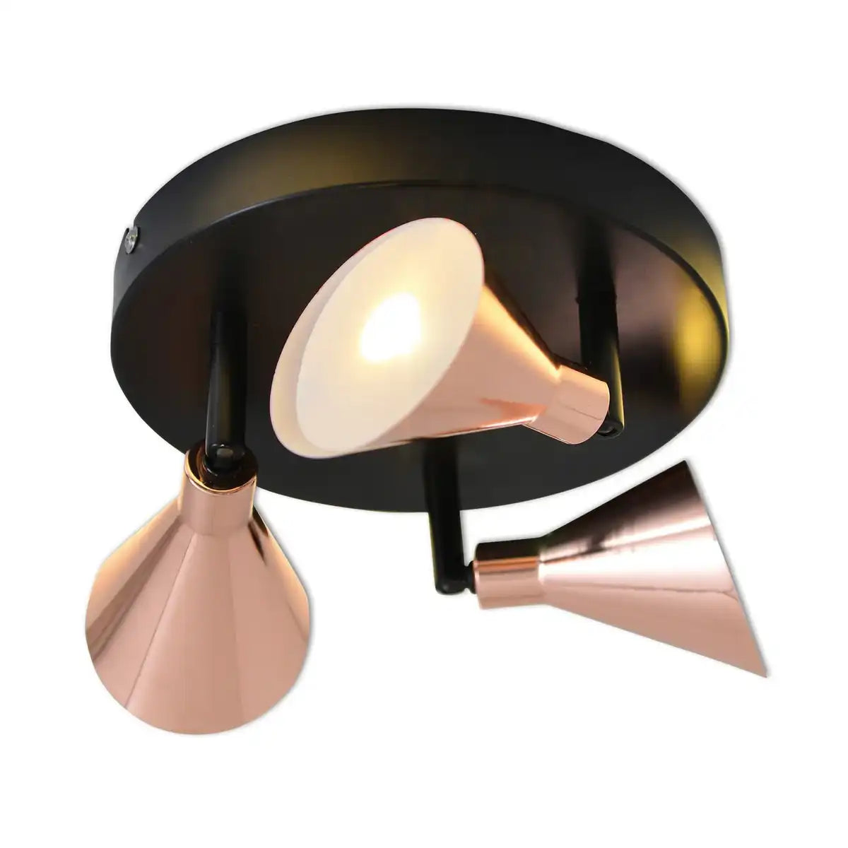 3er LED-Wand-u. Deckenspot "COPPER" d:38cm