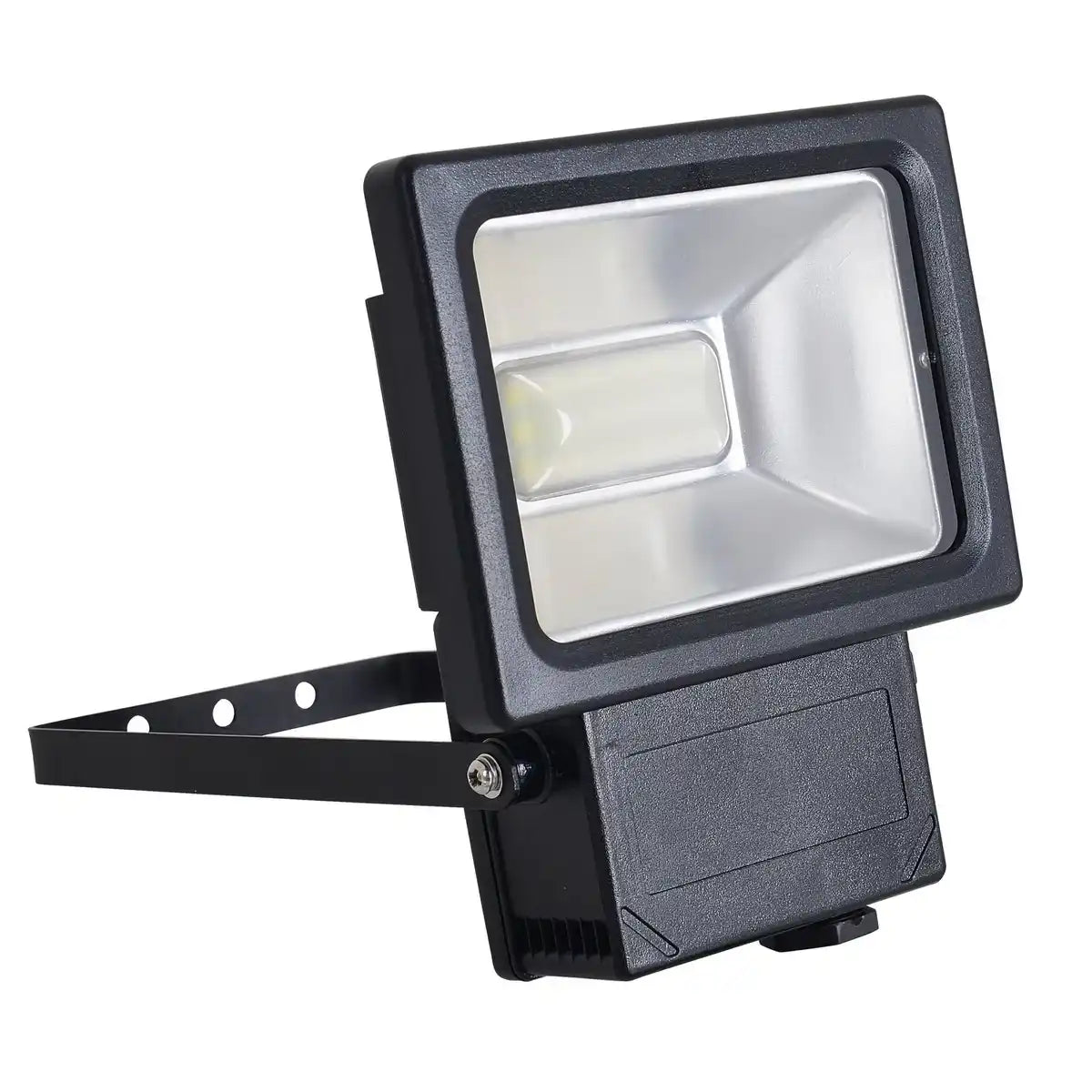 LED-Außenleuchte "Strahler" aus Metall und Glas in Schwarz, mit integrierter LED
