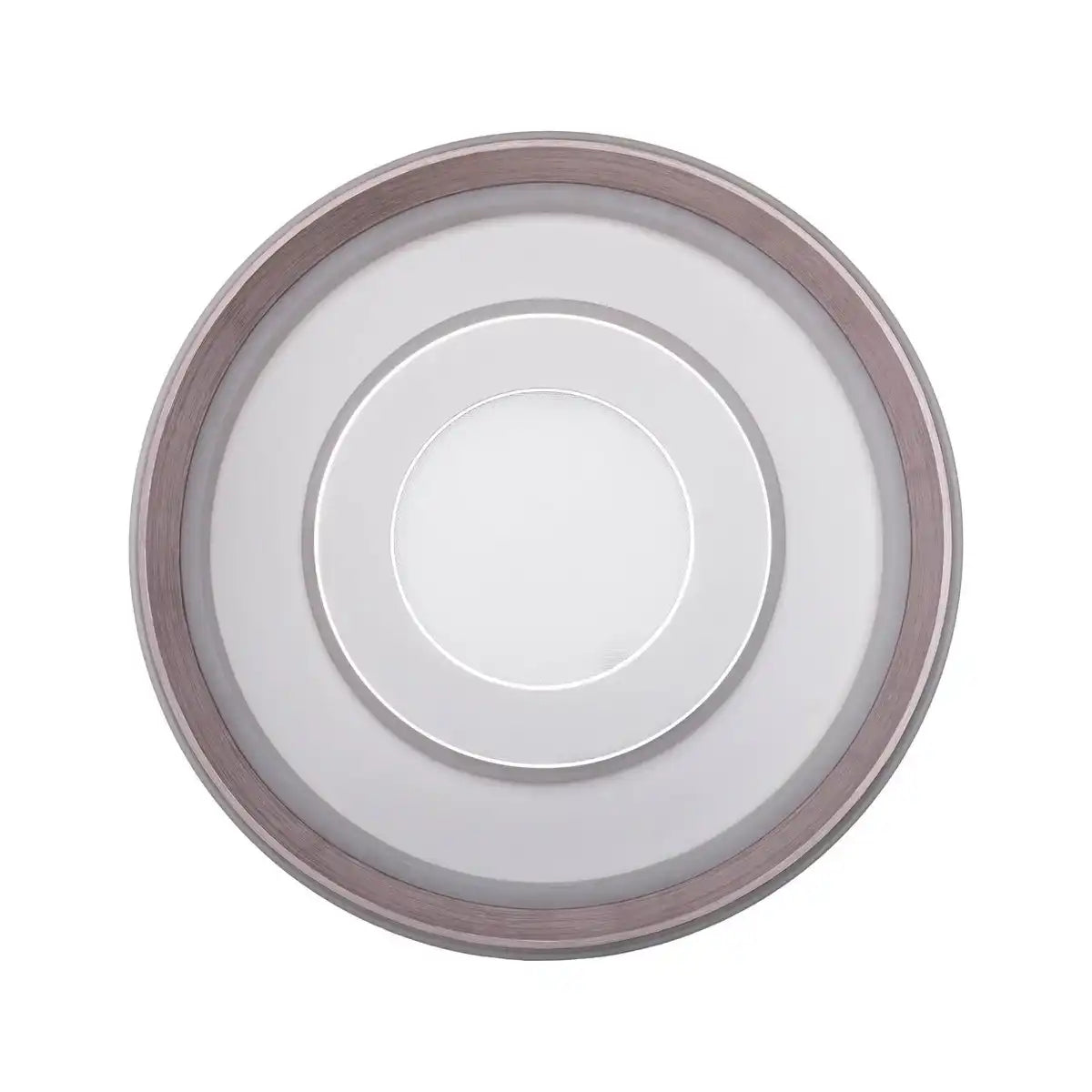 LED Deckenleuchte "DOIRA" Ø 50,5 cm, 7,5 cm hoch, Metall und Kunststoff in Silber und Weiß, integrierte LEDs, 3600 lm helles Licht, dimmbar, CCT-Funktion 3000-6500 K, Nachtlichtfunktion