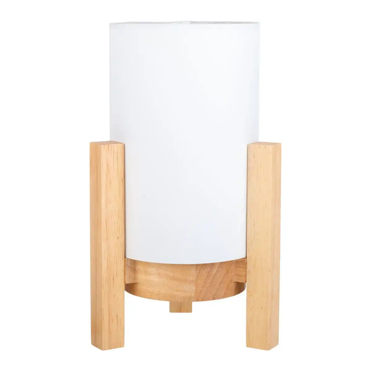 Akkutischleuchte "MADITA" 25 cm hoch, in Weiß/Natur, mit integrierter LED, dimmbar mit Berührungssensor