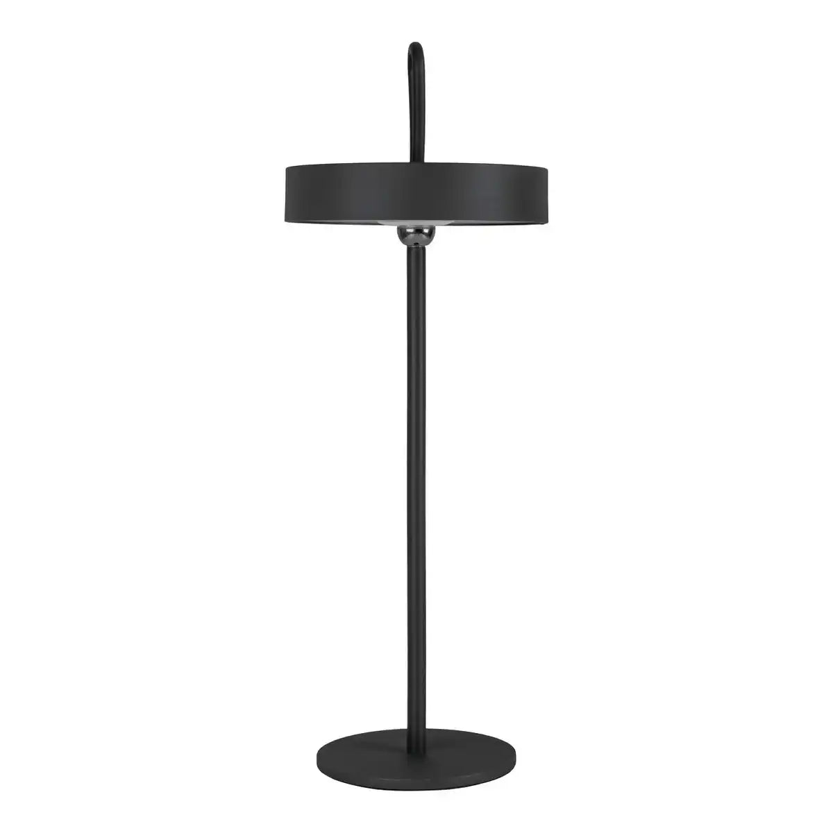 LED-Akku-Tischleuchte magnetisch "ELLA" für Außen und Innen, aus Metall und Kunststoff in Schwarz, 35 cm hoch