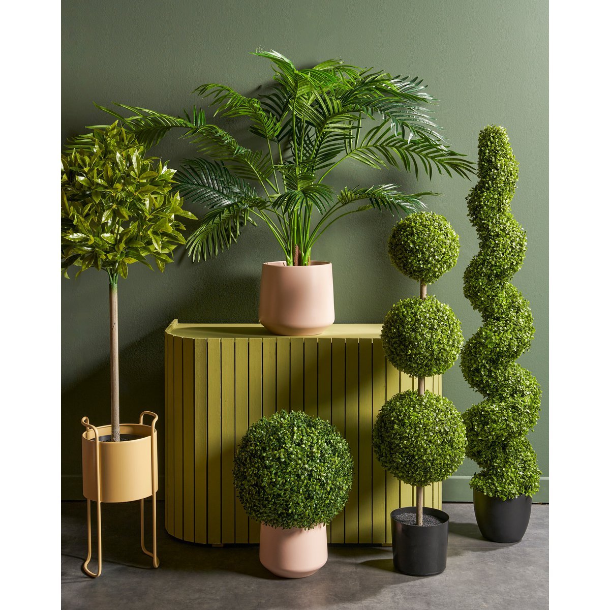 Areca Palm Artificial Pflanze im Topf - H134 x Ø50 cm - Grün