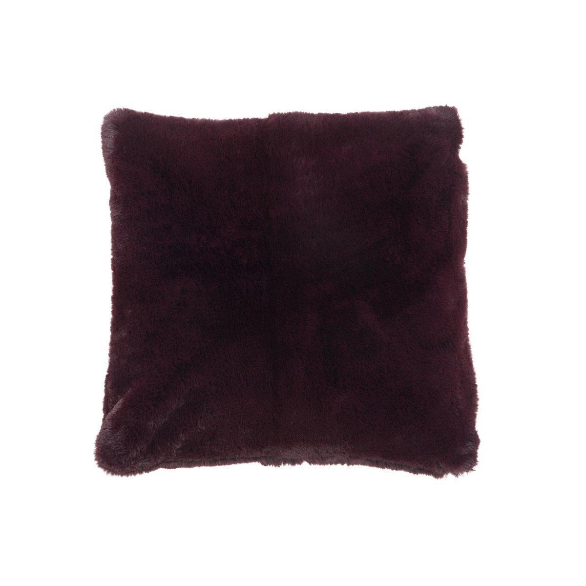 J-Line Cutie Dekokissen – Polyester – 45x45 cm – Dunkelrot