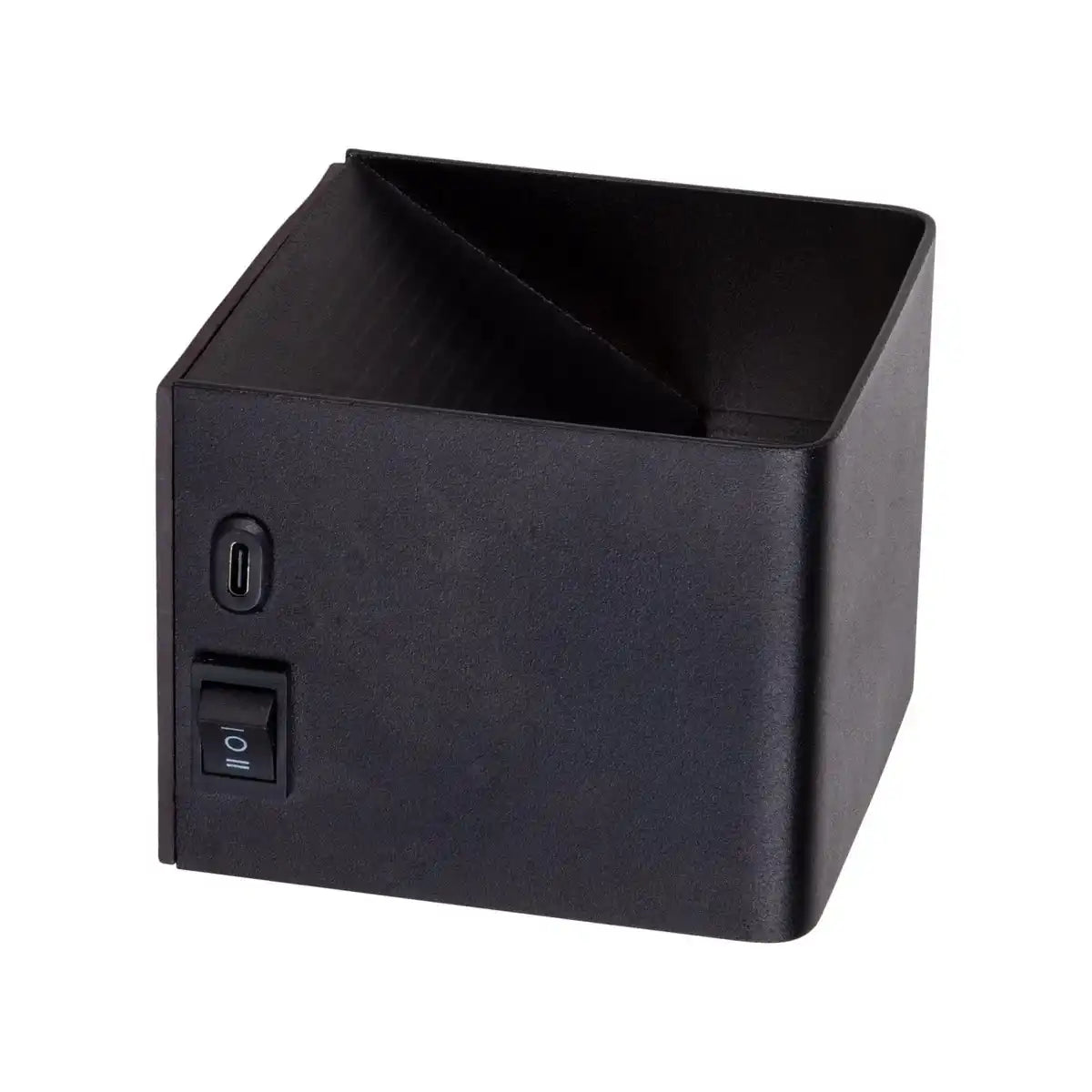 Akku-Wand-Leuchte "CUBE" magnetisch, ca 10 x 10 cm, aus schwarzem Metall, mit Bewegungssensor