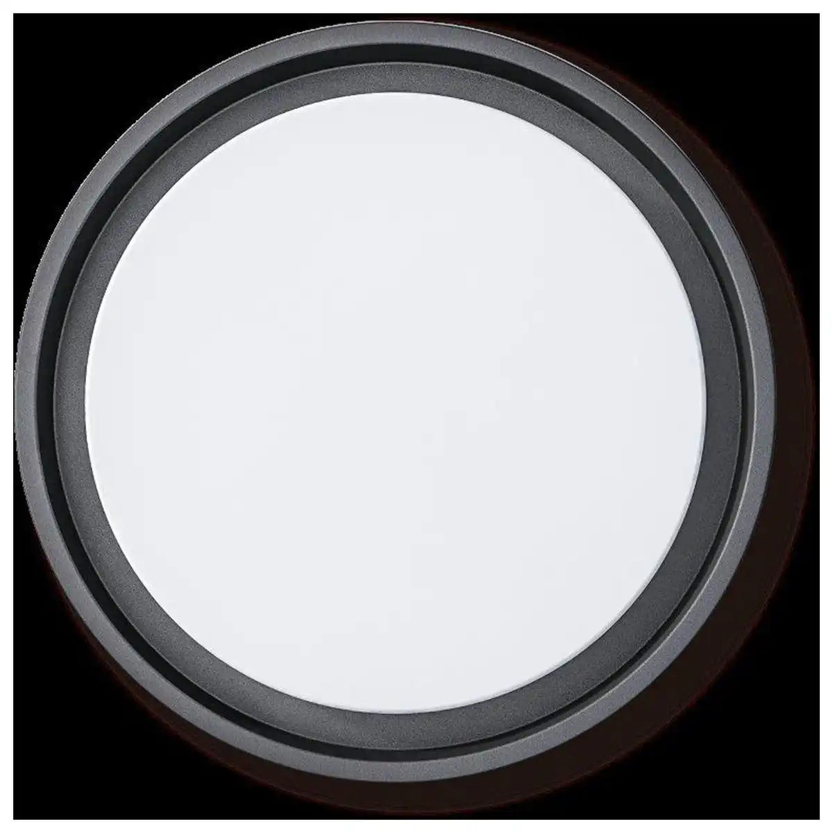 LED Außenwandleuchte "MIO" Ø 27 cm aus anthrazitfarbenem Metall und Kunststoff, IP54 für Eingang, Balkon, Terrasse