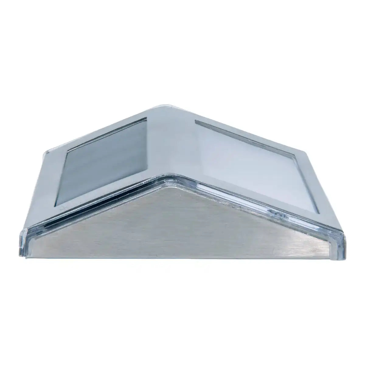 4er-Set LED Solar-Außenleuchte , für Außen, Wandleuchte - Metall und Kunststoff in Stahl-blank, mit integrierter LED
