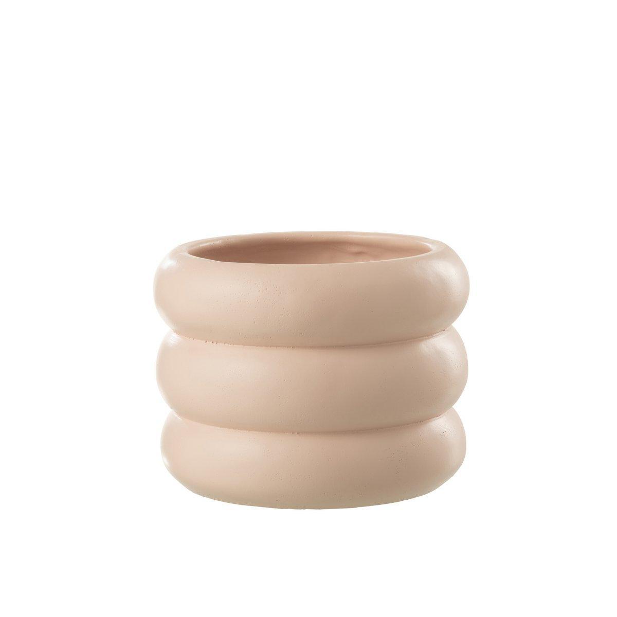 J-Line Blumentopf Ring – Zement – Beige – mittel – Ø 20,50 cm