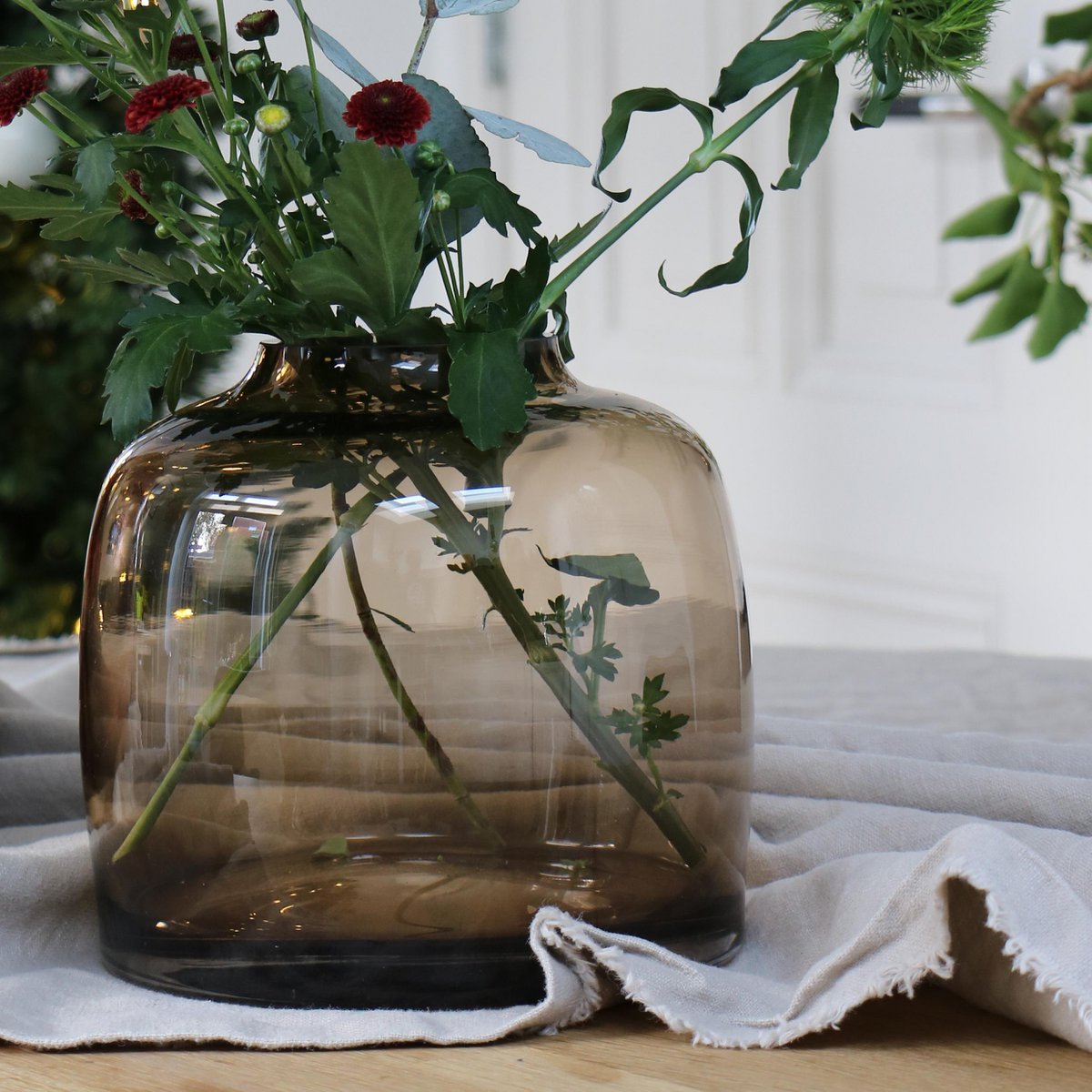 Vase glas - M - H25 Bartica - Taupe