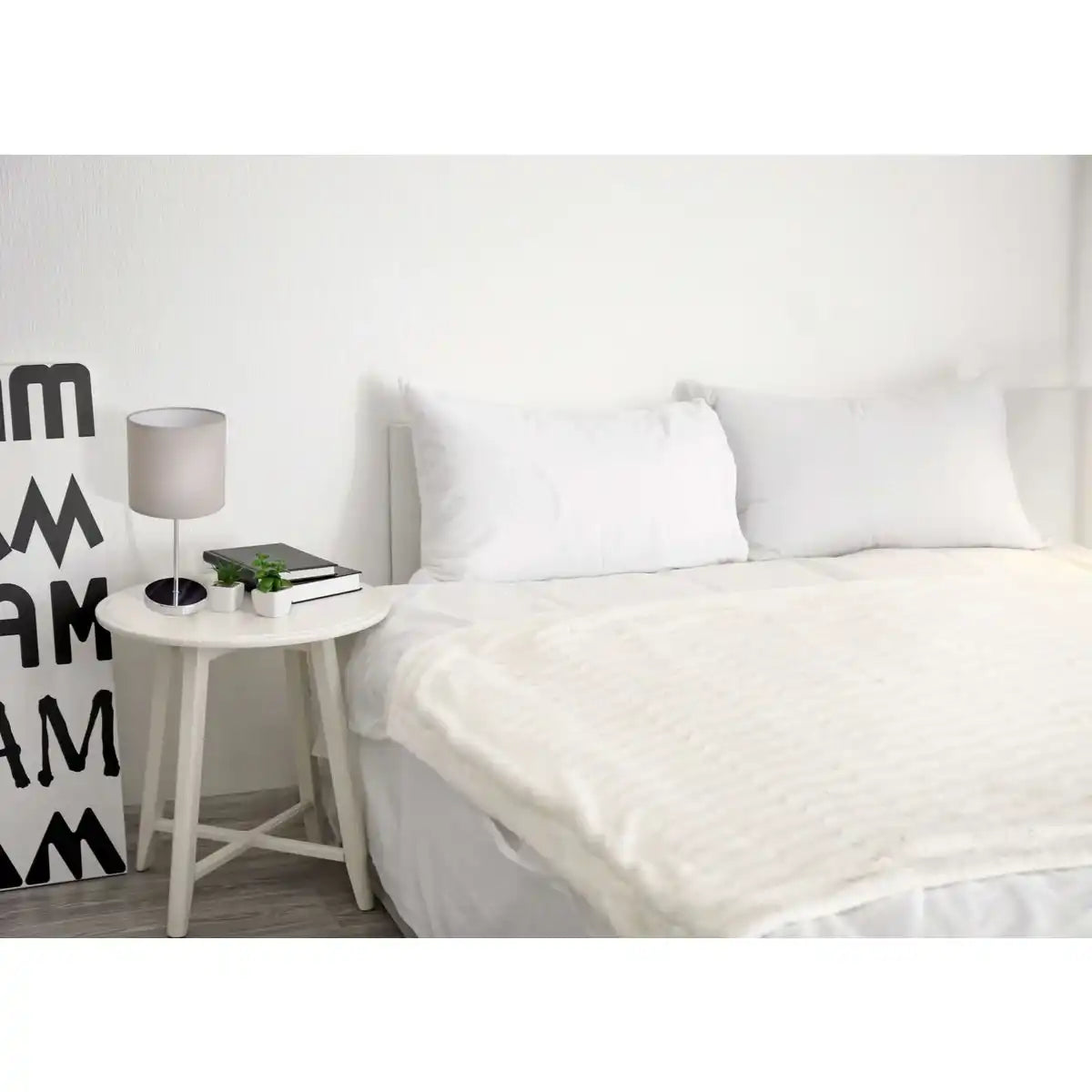 Tischleuchte "NEW YORK", klassische Tischlampe aus Metall mit Textilschirm in Grau, mit E27-Fassung, 38,5 cm hoch, perfekt für Wohnzimmer, Esszimmer, Diele und Büro