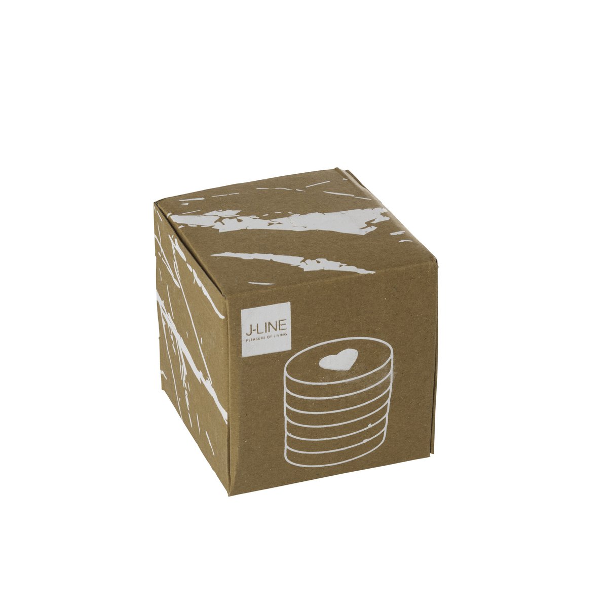 J-Line-Set von 6 Coasters Marmer White