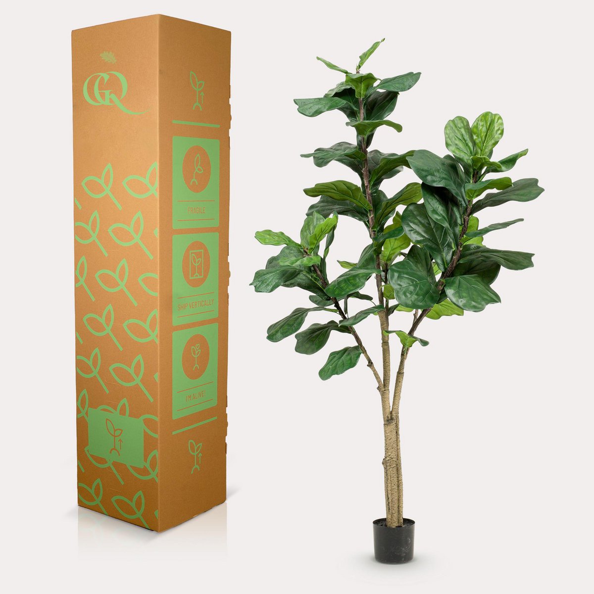 Kunstpflanze - Ficus lyrata - Tabakpflanze - 180 cm